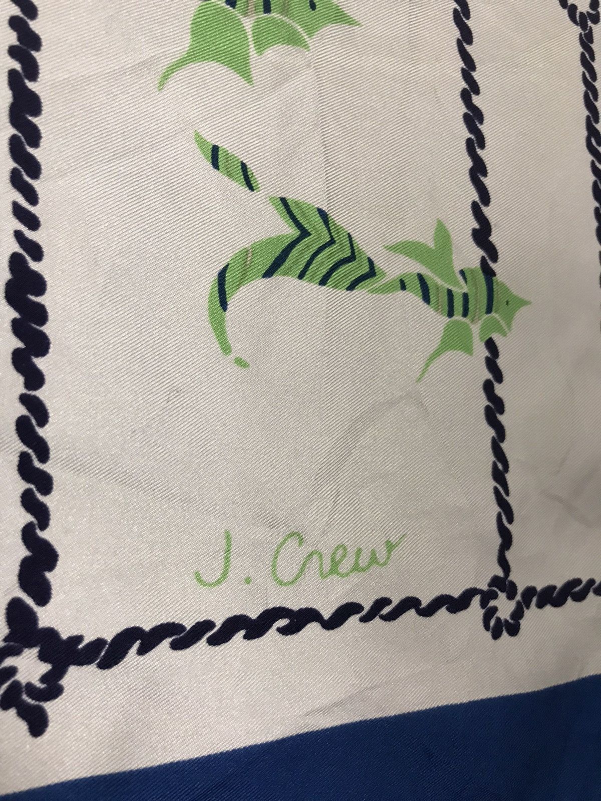 J.Crew × Other Vintage 90s J Crew Silk Scarf Baroque Floral Sublimation Size ONE SIZE - 5 Thumbnail