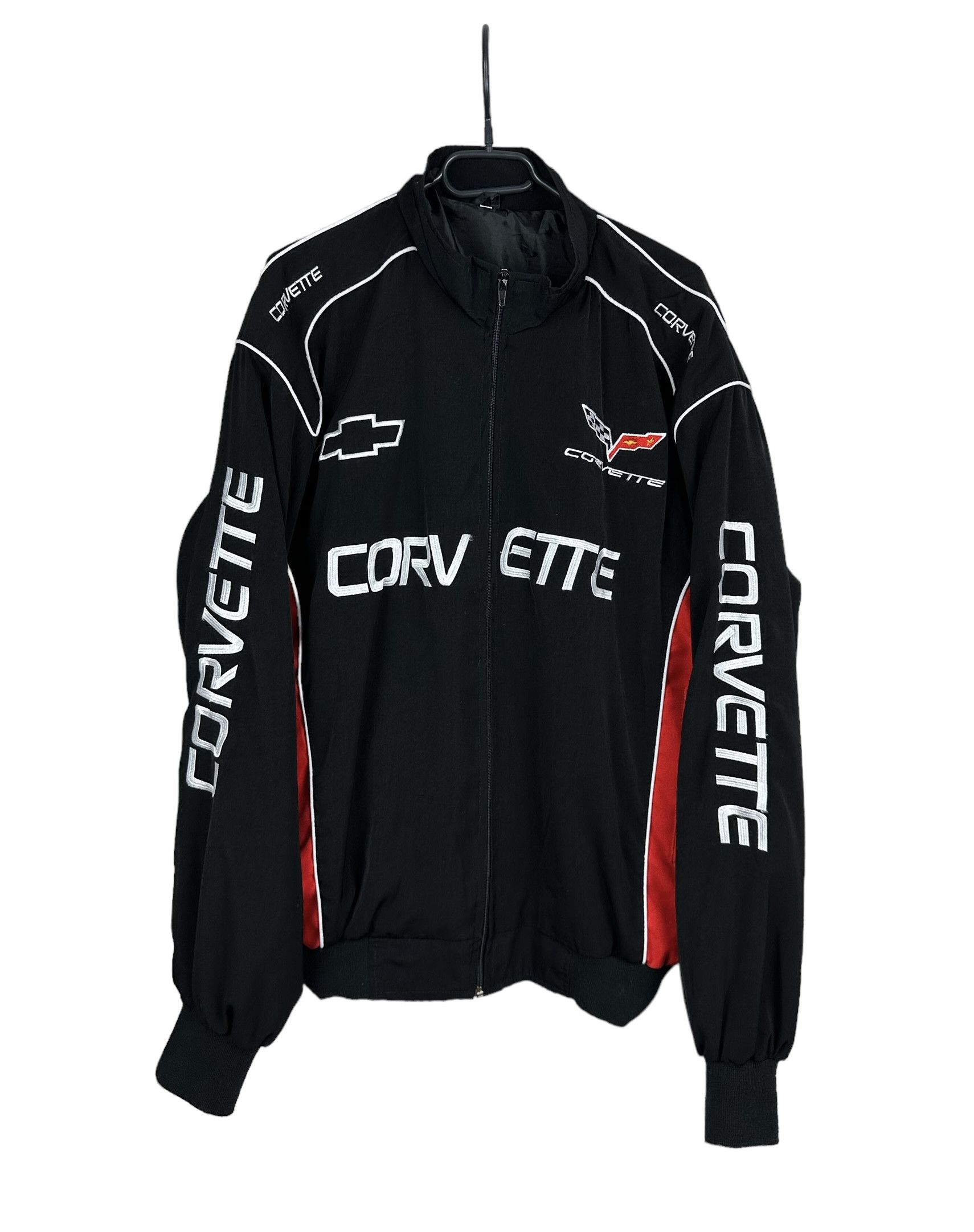 image of Vintage Chevrolet Corvette Racing Jacket Black Ferrari, Men's (Size XL)