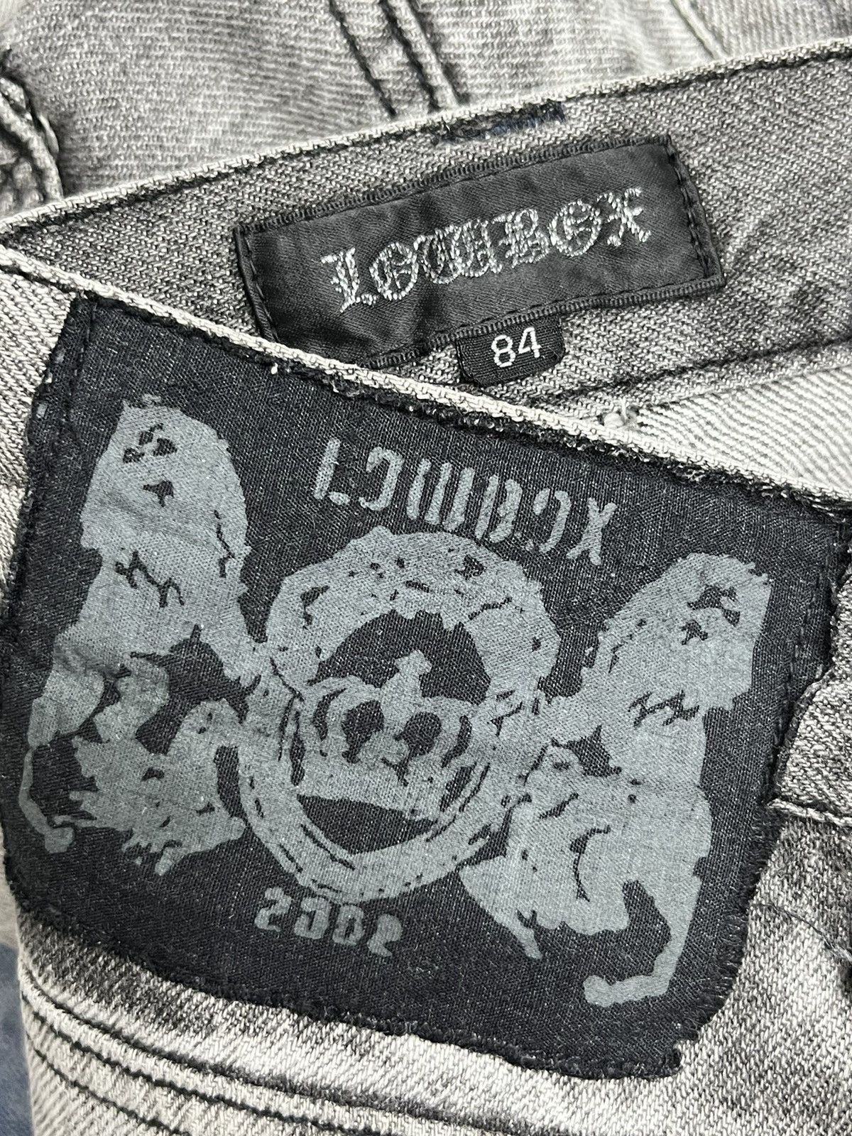 Japanese Brand ACID WASH FLARE🔥LOWBOX Japanese Brand Punk Distressed Denim Size US 32 / EU 48 - 13 Thumbnail