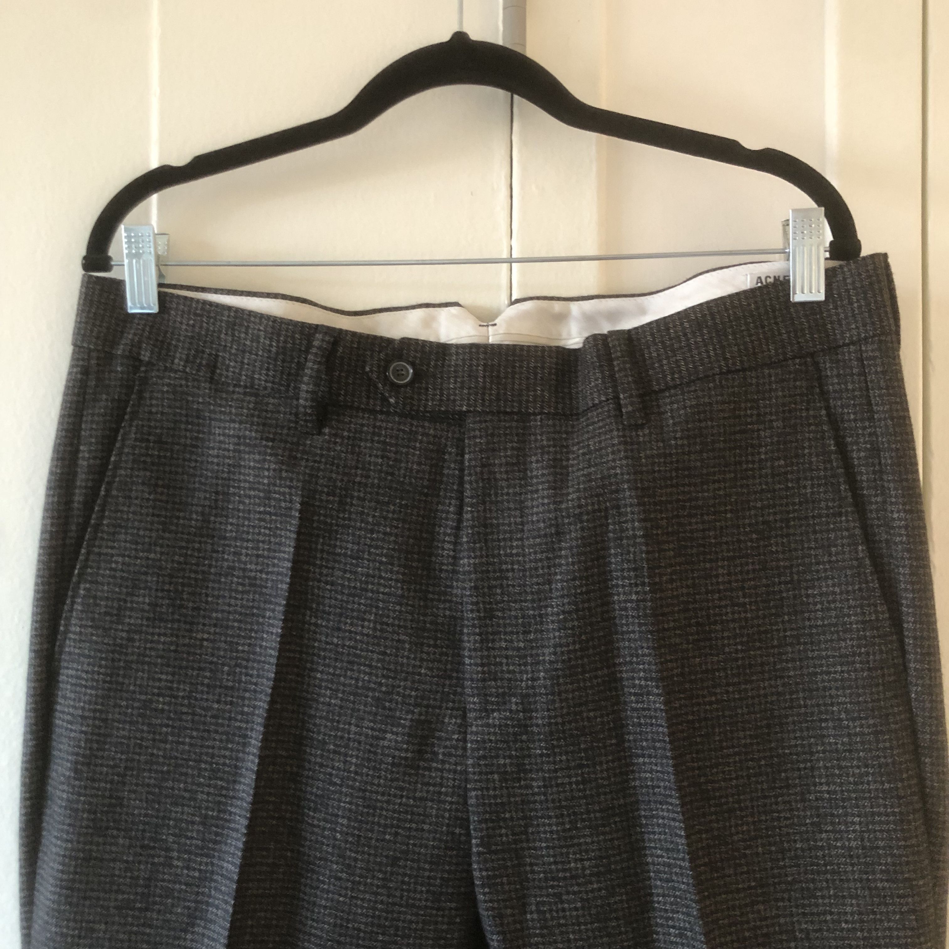 Acne Studios Acne Studios Houndstooth Wool Trousers Size US 36 / EU 52 - 2 Thumbnail