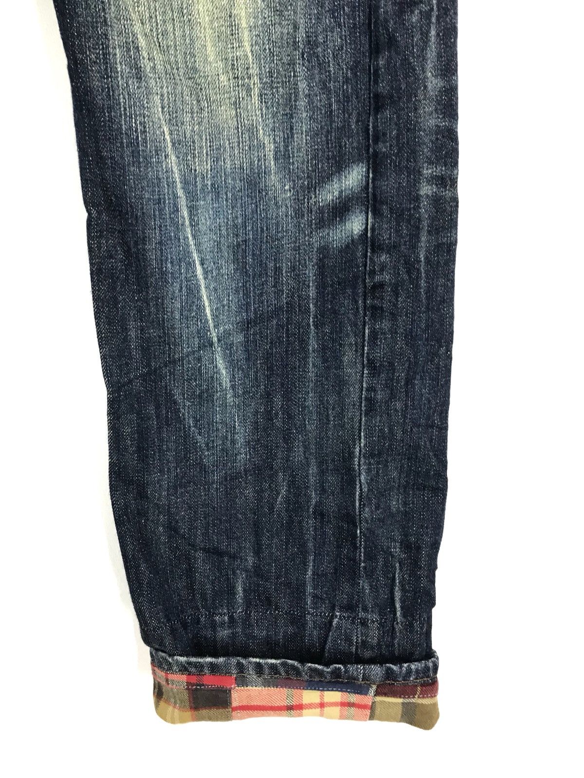 Comme des Garcons × Undercover Dominate Japan Checkered Double Waist Denim Jeans Size US 29 - 5 Thumbnail