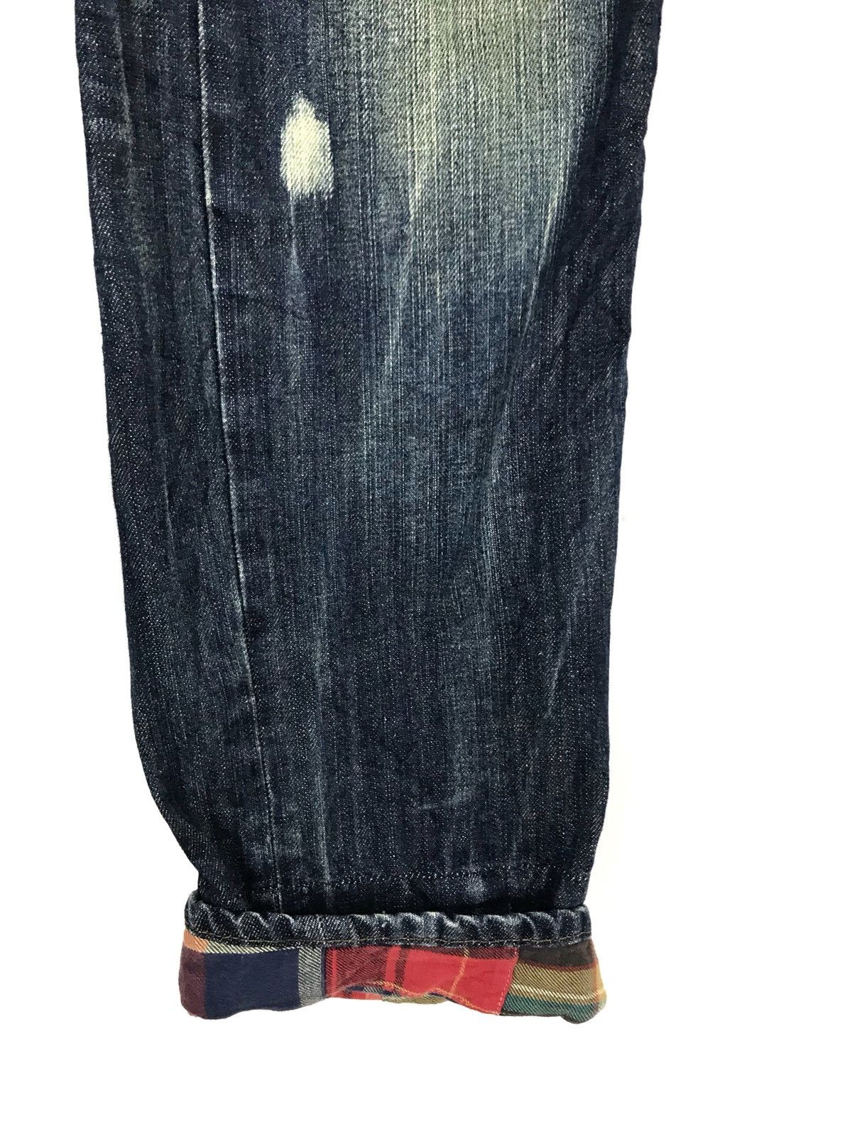 Comme des Garcons × Undercover Dominate Japan Checkered Double Waist Denim Jeans Size US 29 - 4 Thumbnail