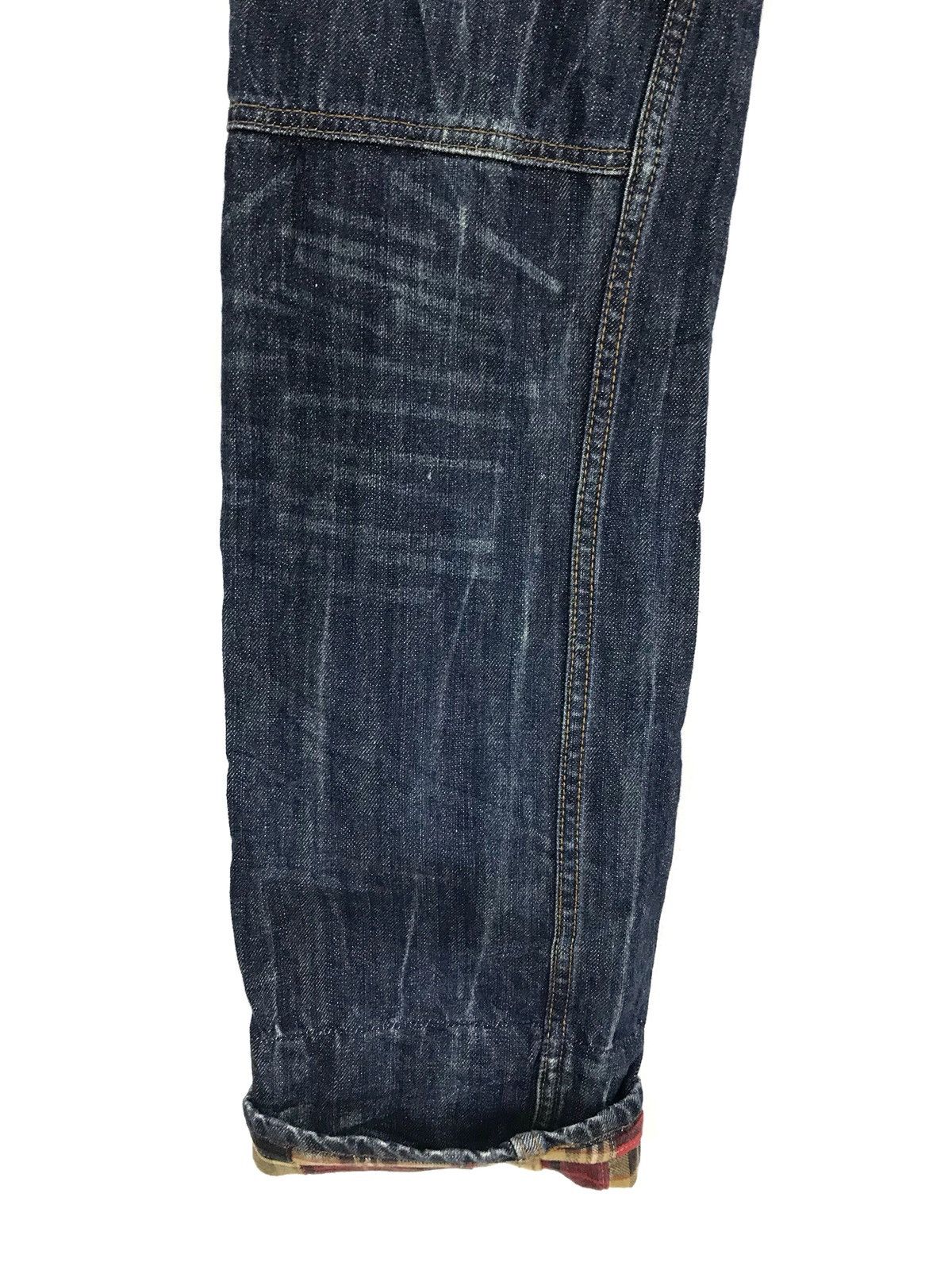 Comme des Garcons × Undercover Dominate Japan Checkered Double Waist Denim Jeans Size US 29 - 9 Thumbnail