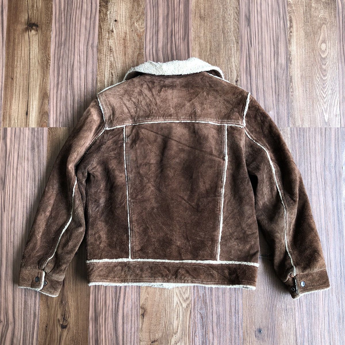Vintage Vintage Leather Jacket With Lining Sherpa Size US M / EU 48-50 / 2 - 8 Thumbnail