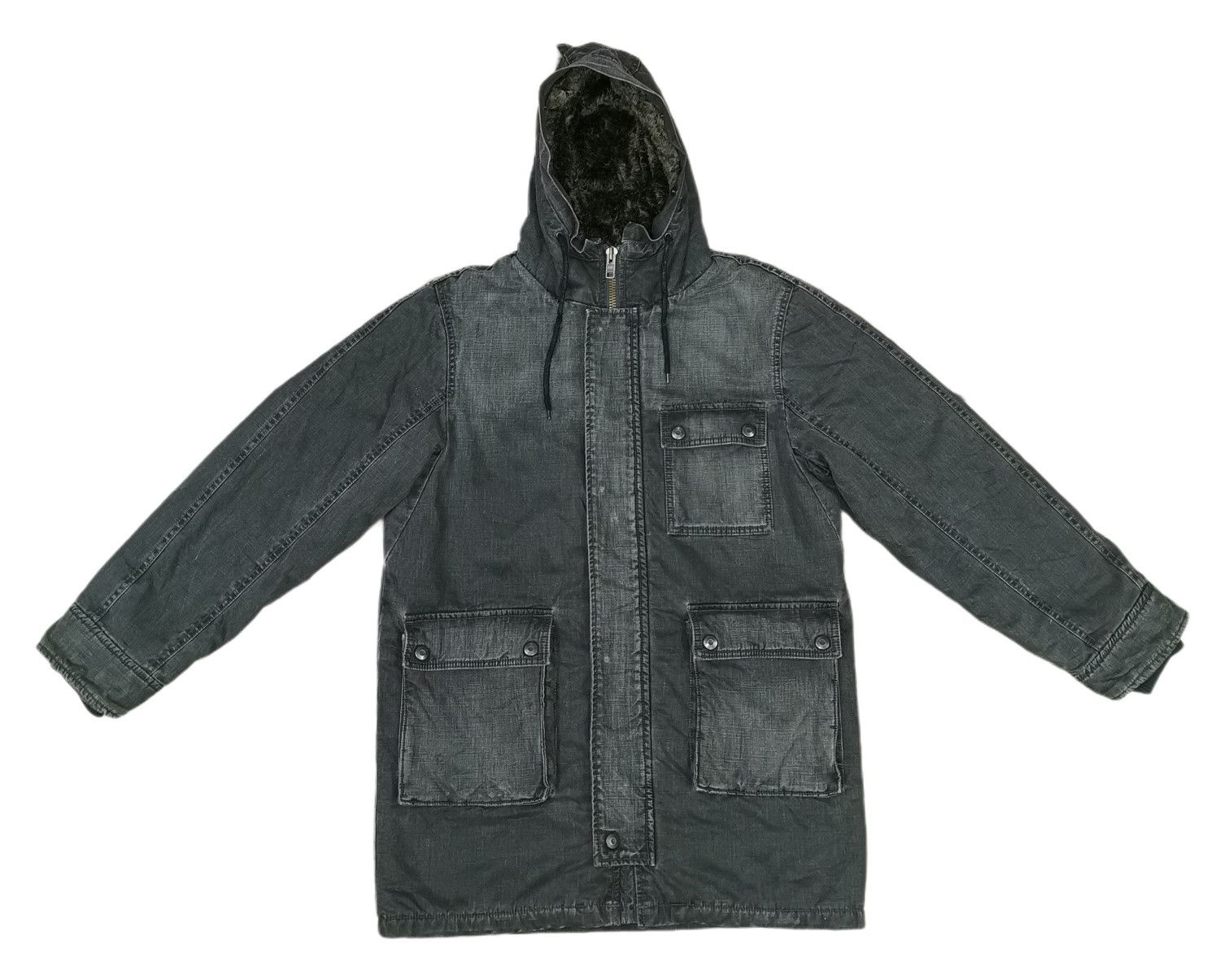 Johnbull John Bull Shearling Distressed Parka Heavy Jacket Size US M / EU 48-50 / 2 - 4 Thumbnail
