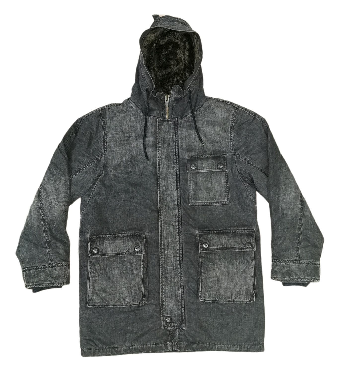 John Bull Shearling Distressed Parka Heavy Jacket