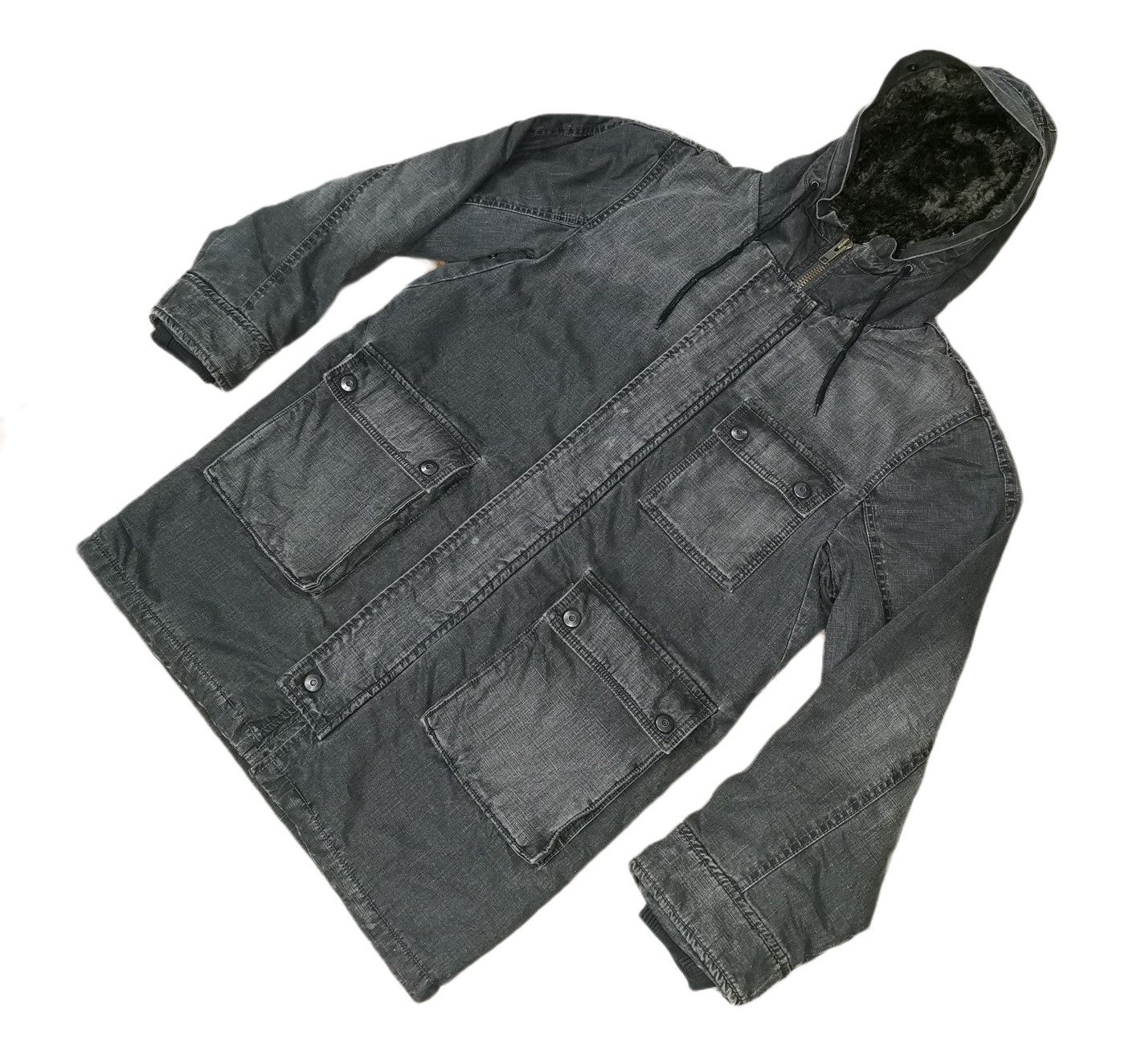 Johnbull John Bull Shearling Distressed Parka Heavy Jacket Size US M / EU 48-50 / 2 - 2 Thumbnail