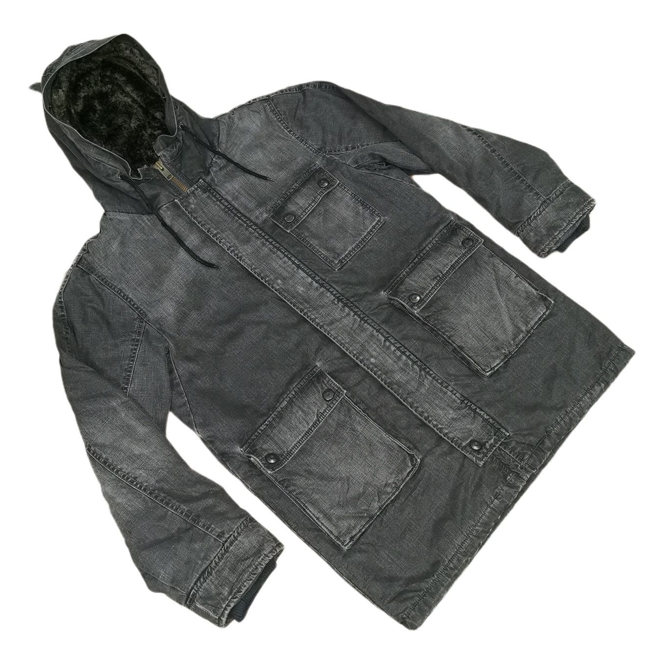 Johnbull John Bull Shearling Distressed Parka Heavy Jacket Size US M / EU 48-50 / 2 - 3 Thumbnail