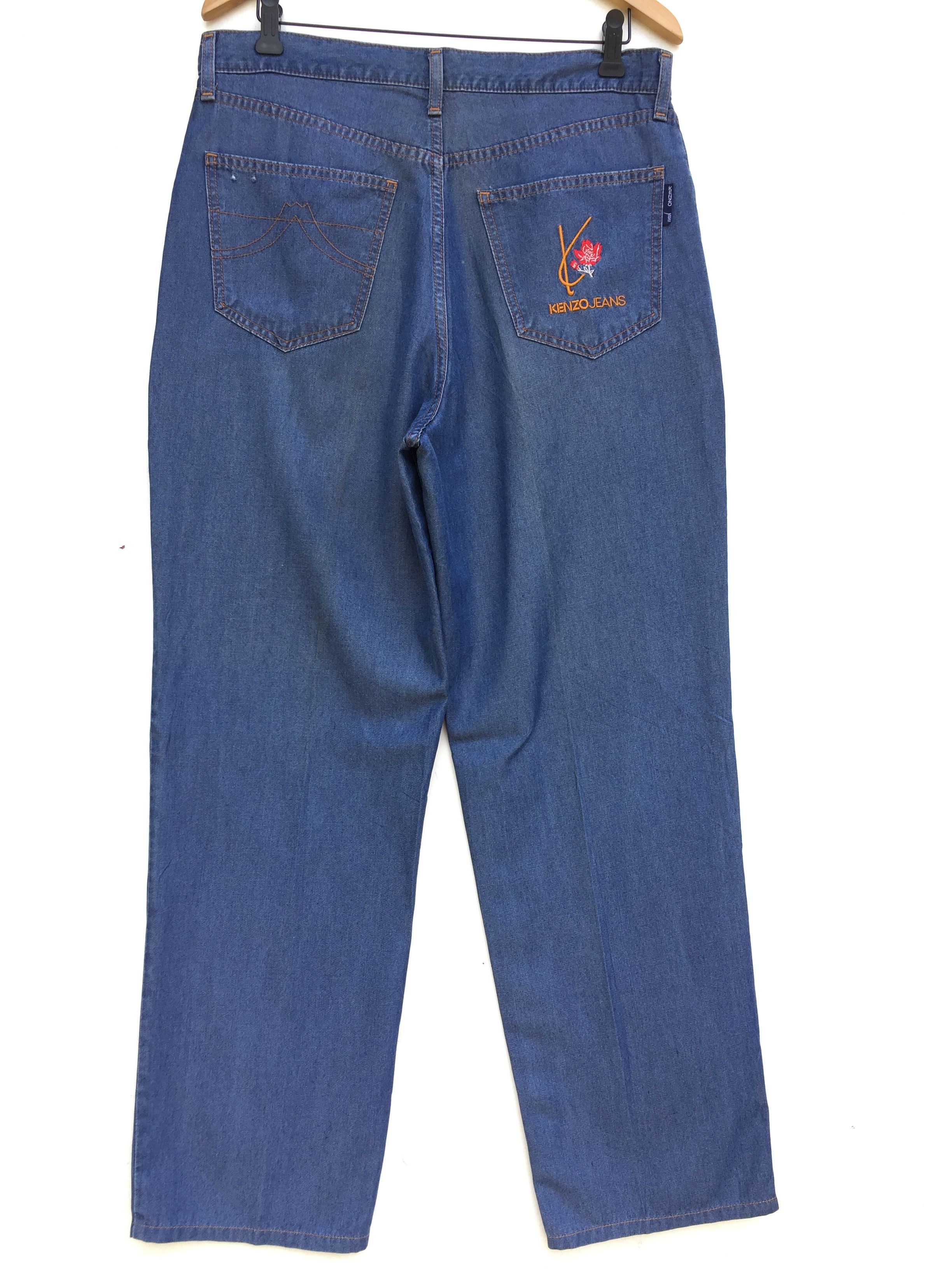 Kenzo Vintage 90s Kenzo Jeans Floral Denim Pants Size US 34 / EU 50 - 4 Thumbnail