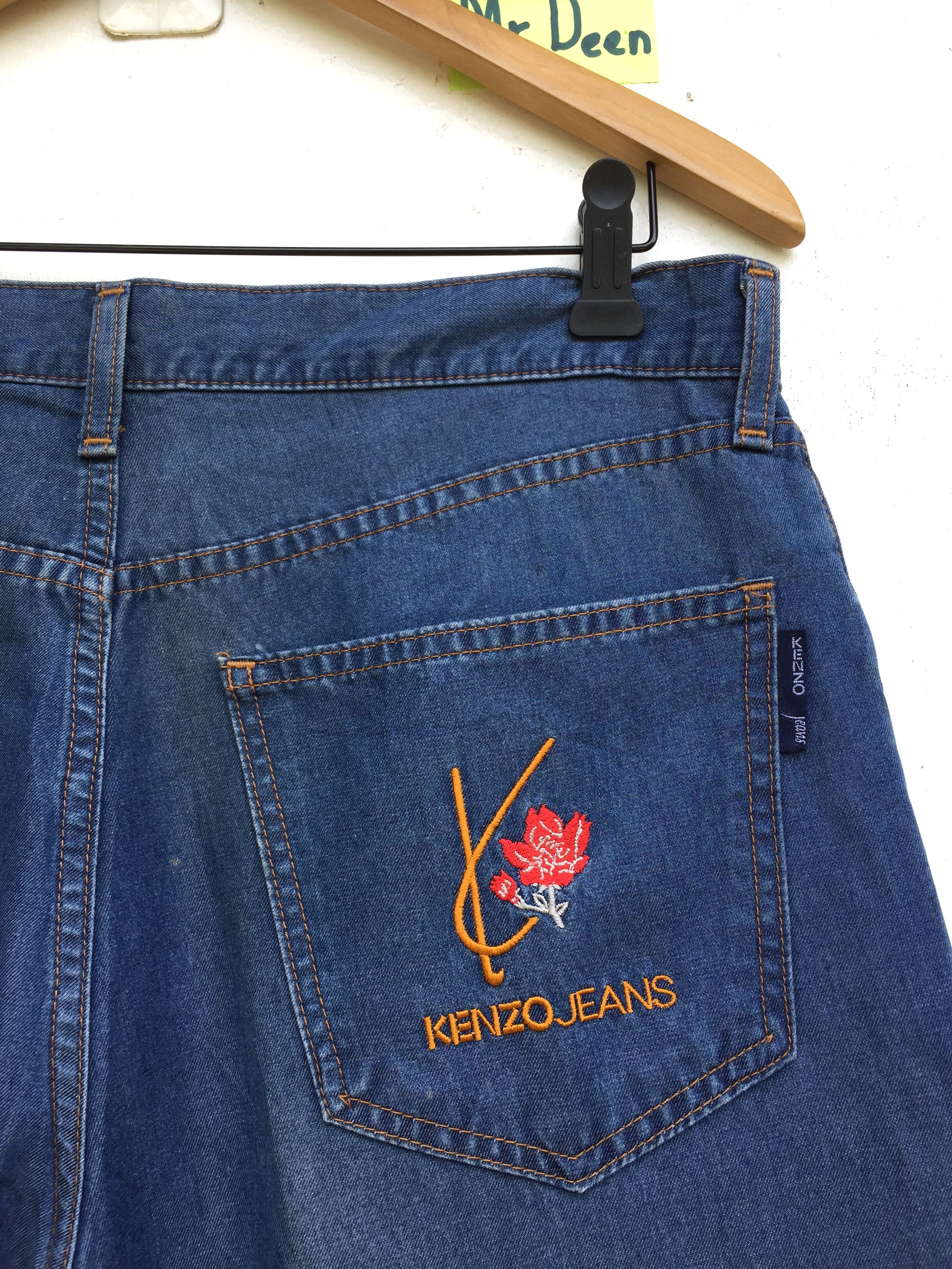 Kenzo Vintage 90s Kenzo Jeans Floral Denim Pants Size US 34 / EU 50 - 7 Thumbnail