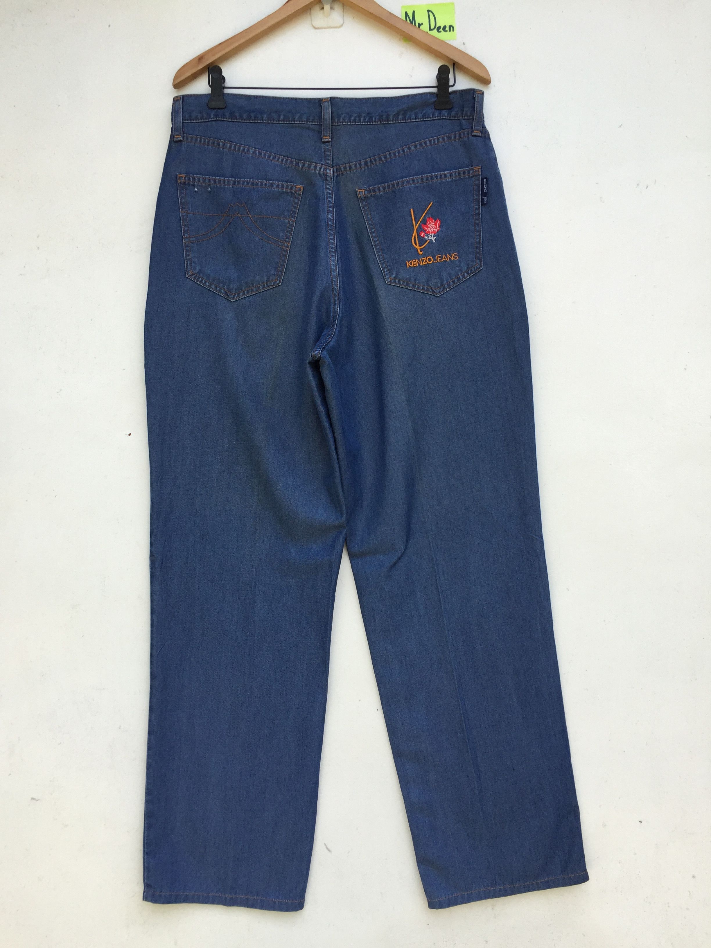 Kenzo Vintage 90s Kenzo Jeans Floral Denim Pants Size US 34 / EU 50 - 2 Thumbnail