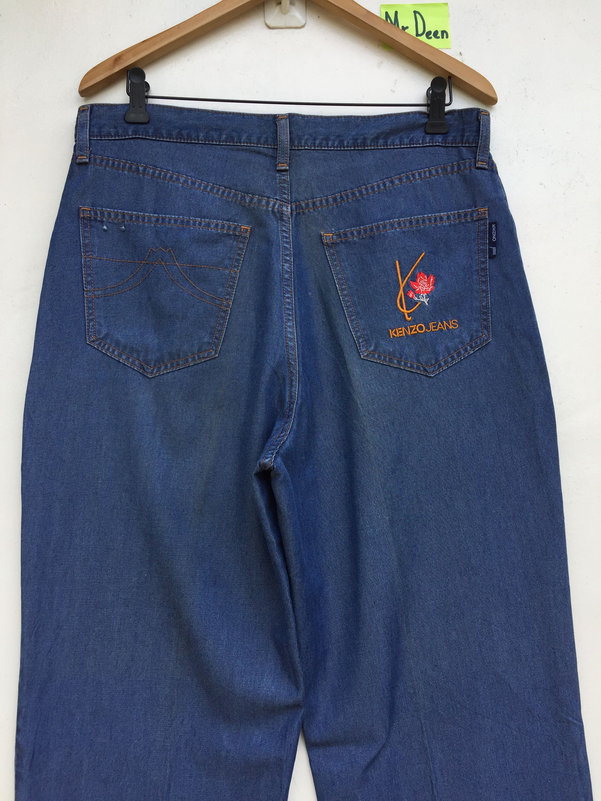 Kenzo Vintage 90s Kenzo Jeans Floral Denim Pants Size US 34 / EU 50 - 1 Thumbnail