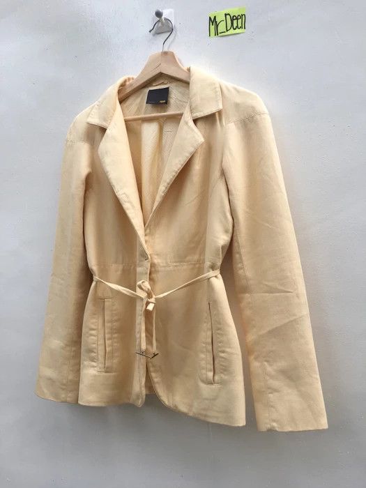 Fendi Yellow Blazer / Jacket by Fendi Size US XS / EU 42 / 0 - 3 Thumbnail