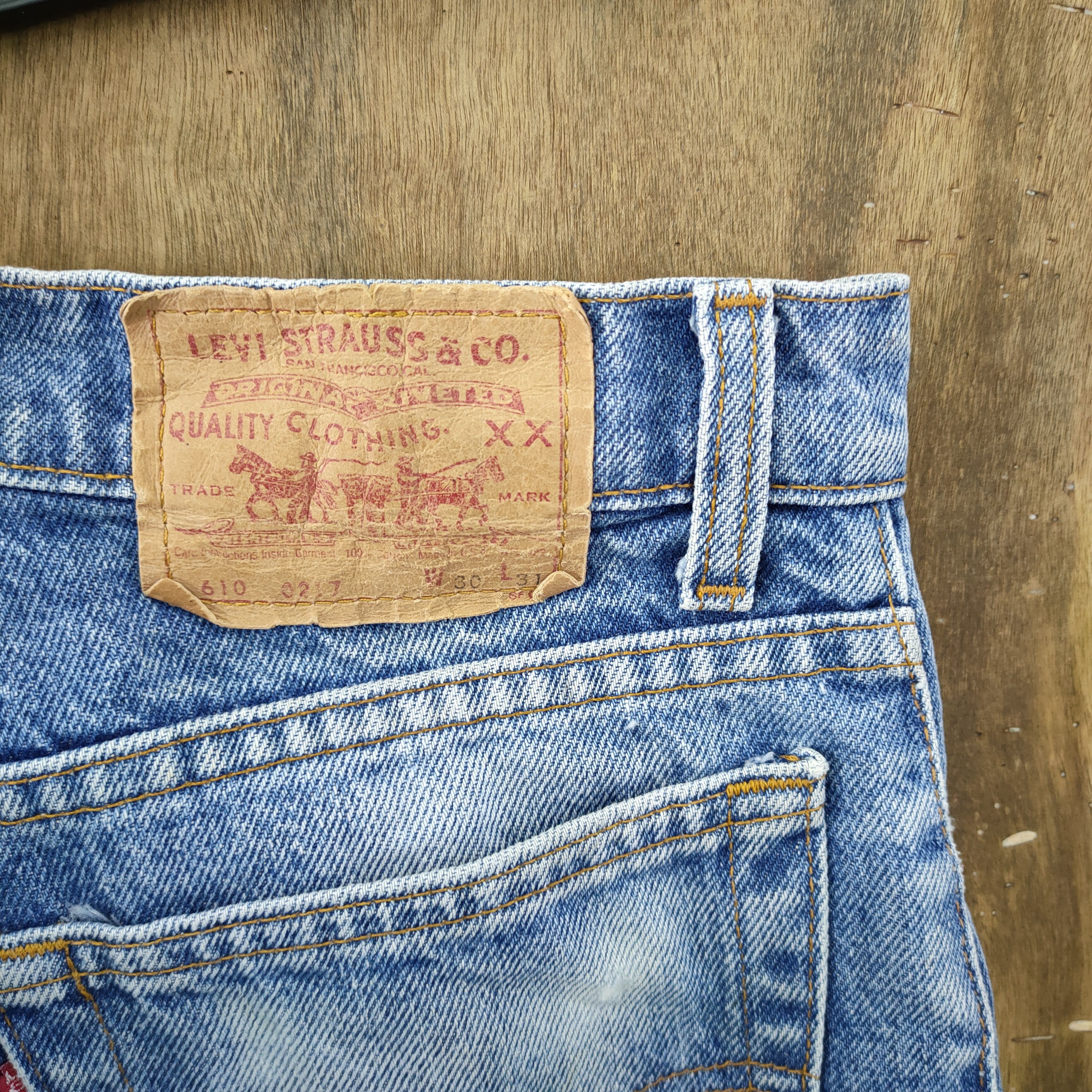 Levi's Vintage Clothing VINTAGE LEVI'S 610 USA FADED RIPPEP DENIM JEANS w29 Size US 29 - 11 Thumbnail