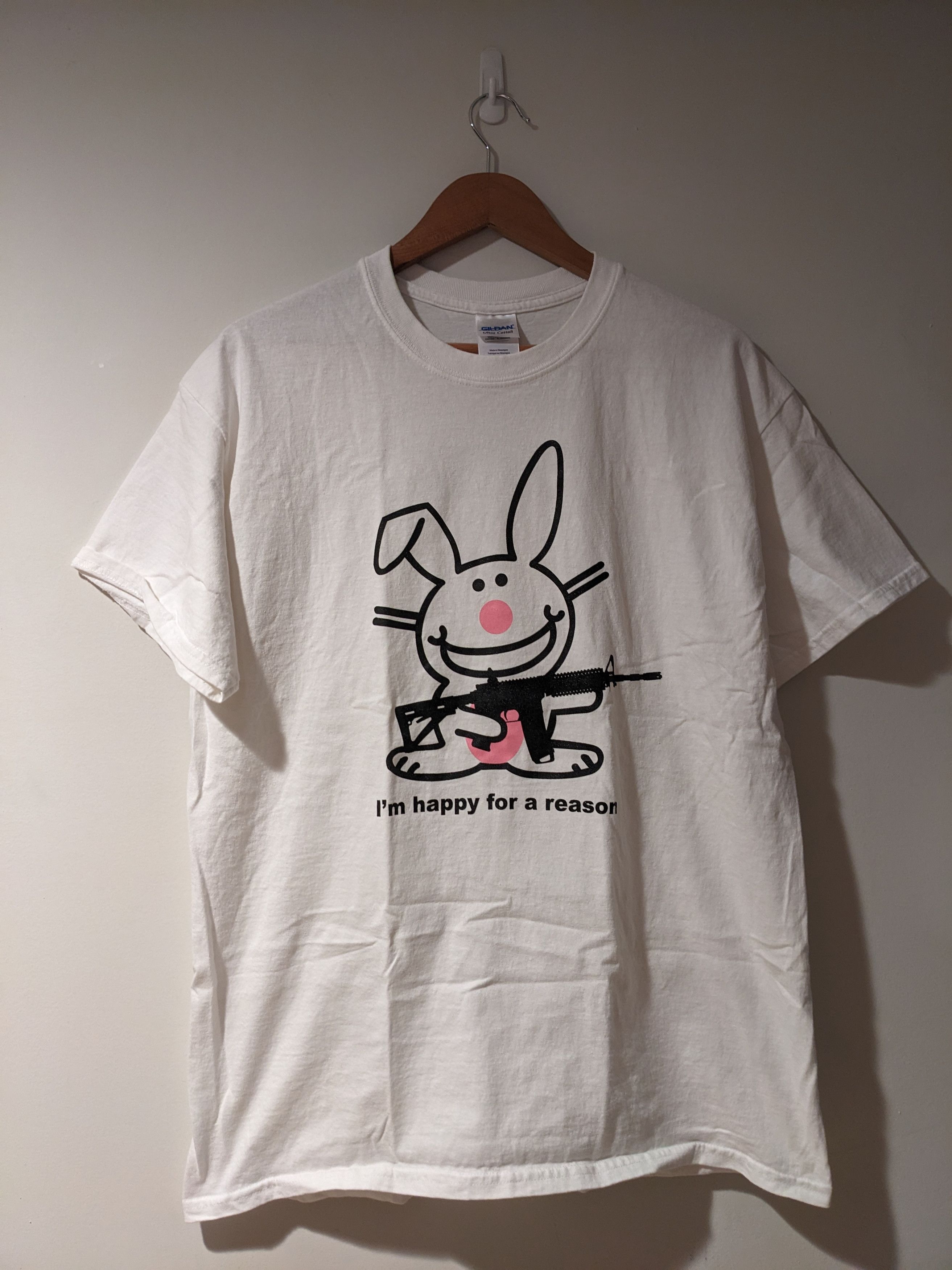 Vintage Y2K It's Happy Bunny I'm Happy for a Reason T-Shirt