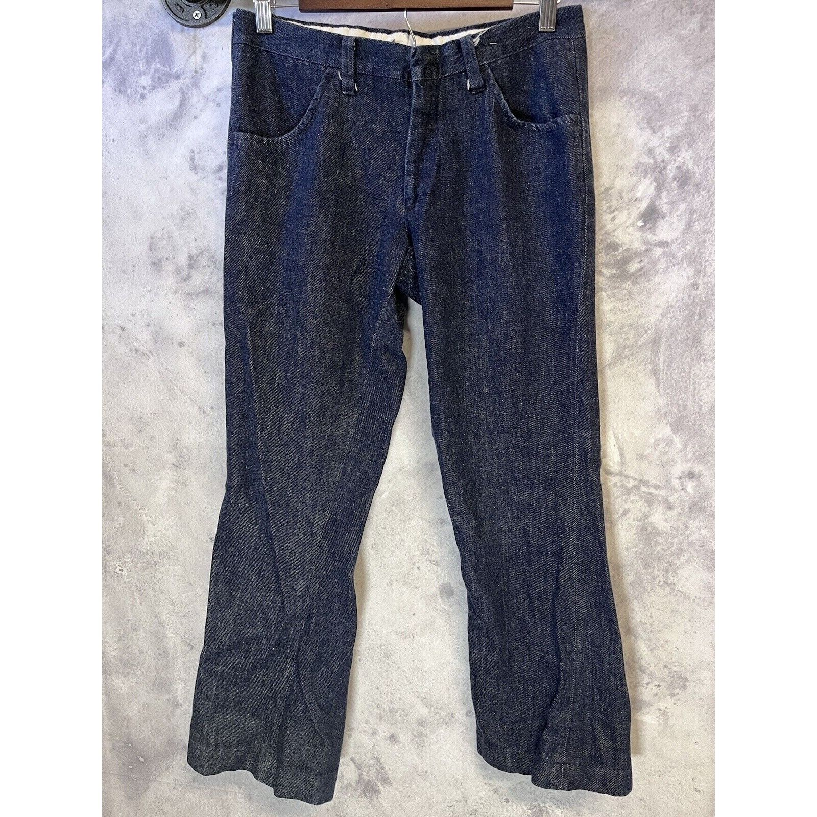 Vintage 60s Hand Made Selvedge Denim Jeans Mens 28 Blue