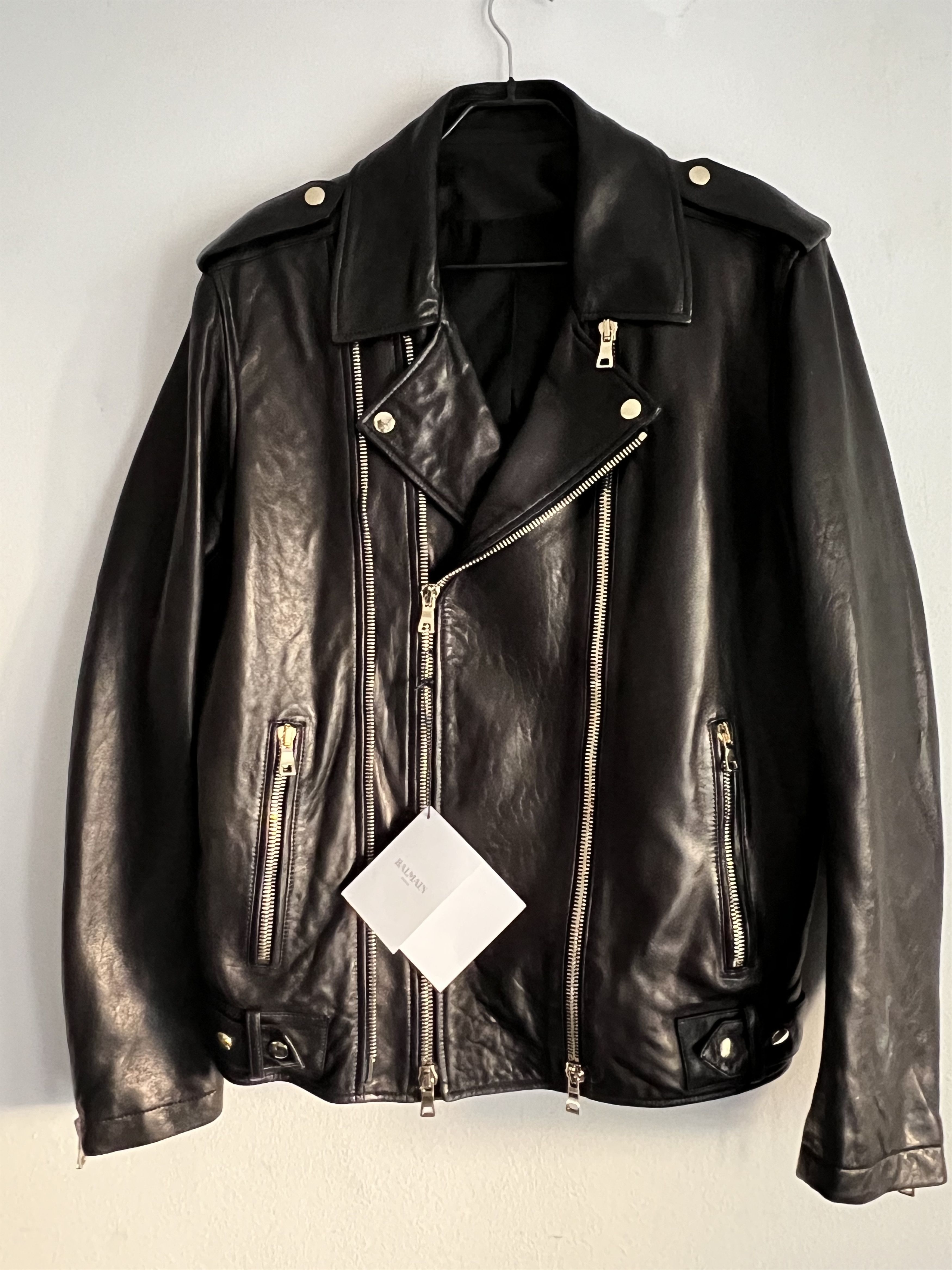 Balmain Iconic Leather Jacket by Balmain Size US L / EU 52-54 / 3 - 1 Thumbnail