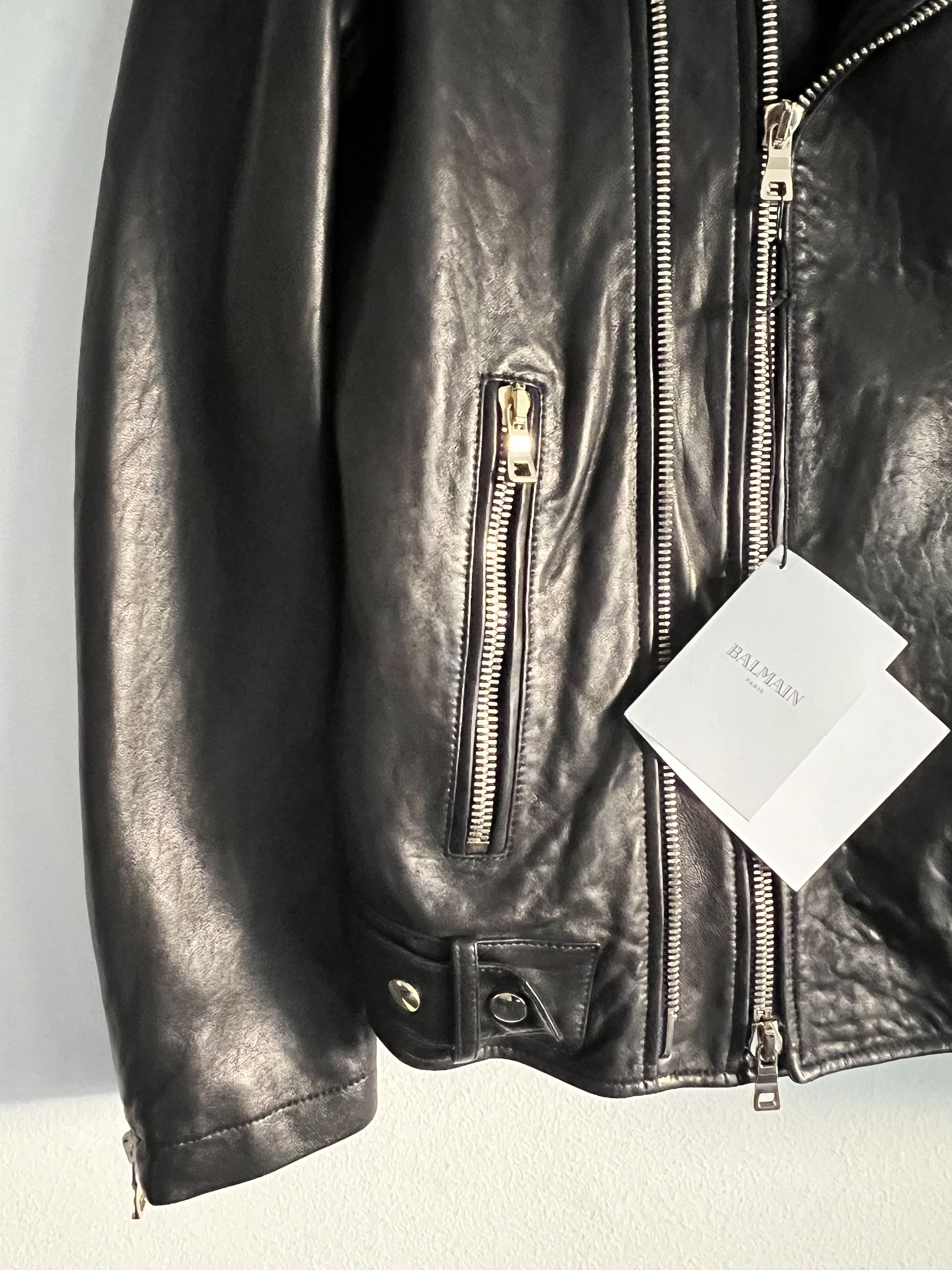 Balmain Iconic Leather Jacket by Balmain Size US L / EU 52-54 / 3 - 5 Thumbnail