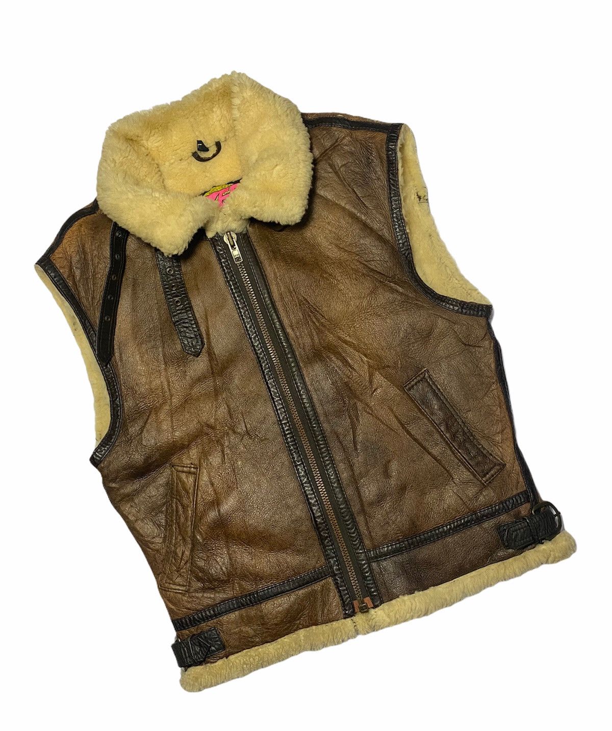 Other Vintage B3 Sheepskin Sleeveless Jacket Size US M / EU 48-50 / 2 - 2 Thumbnail