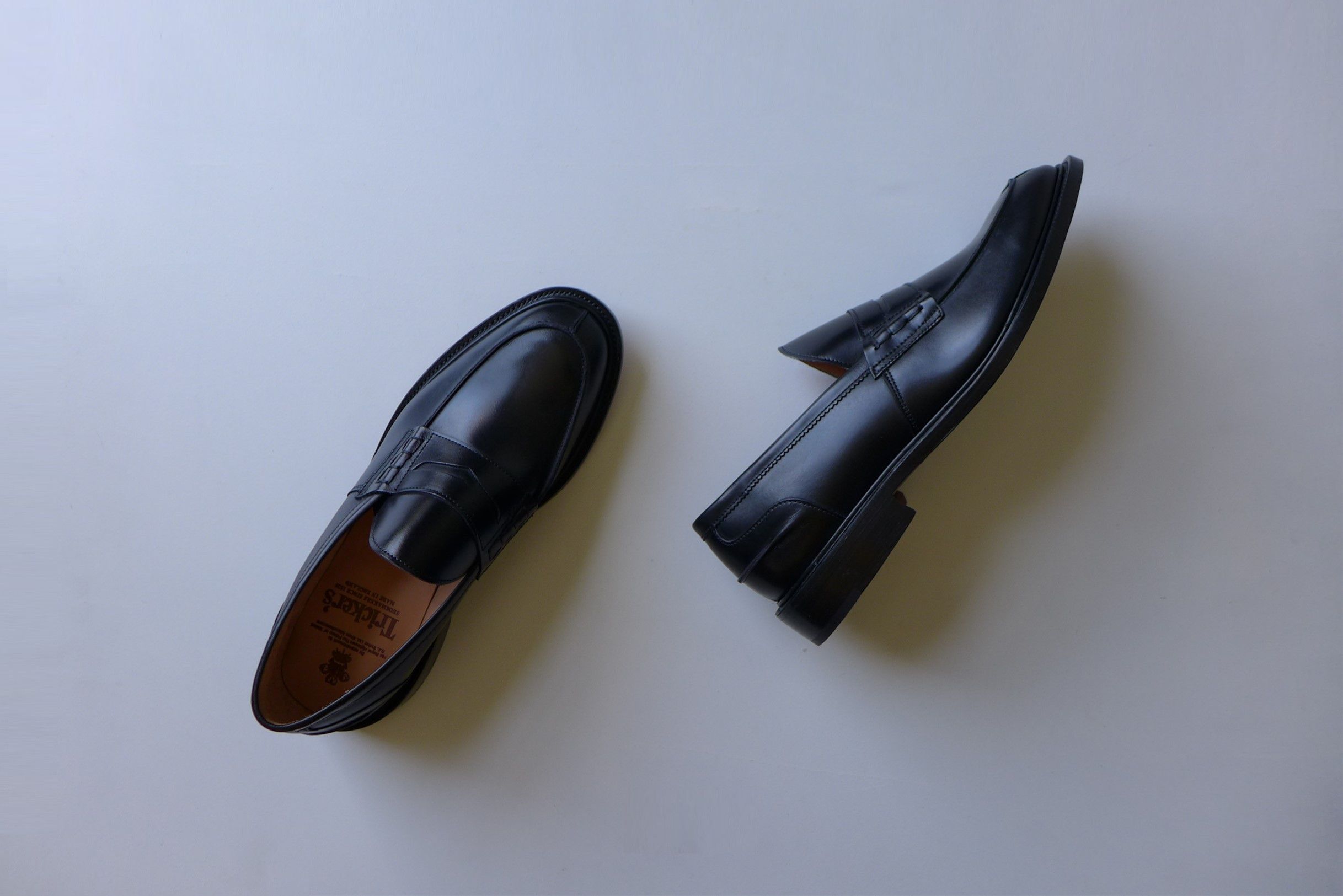 Tricker's Tricker's James Penny Loafer Shoe - Black Calf Leather Size US 9 / EU 42 - 8 Thumbnail