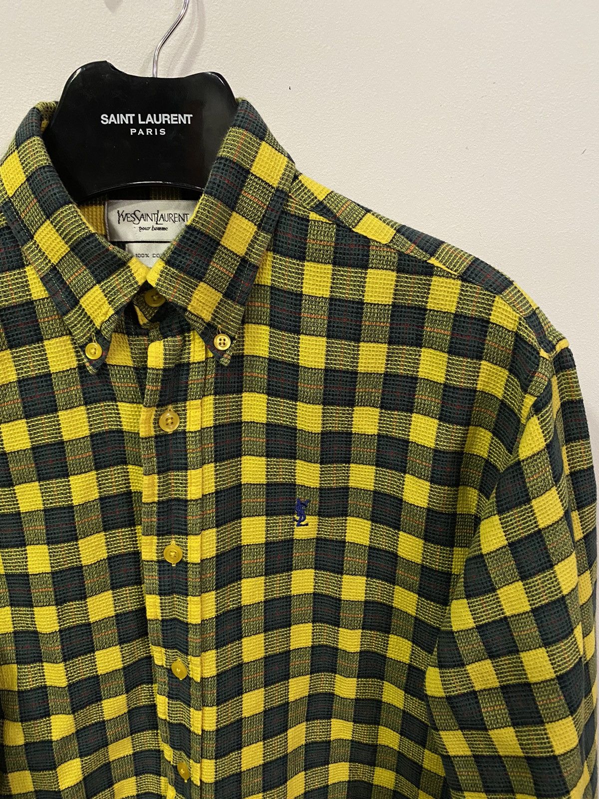 Waffle YSL Shirt Logo Plaid Rasta
