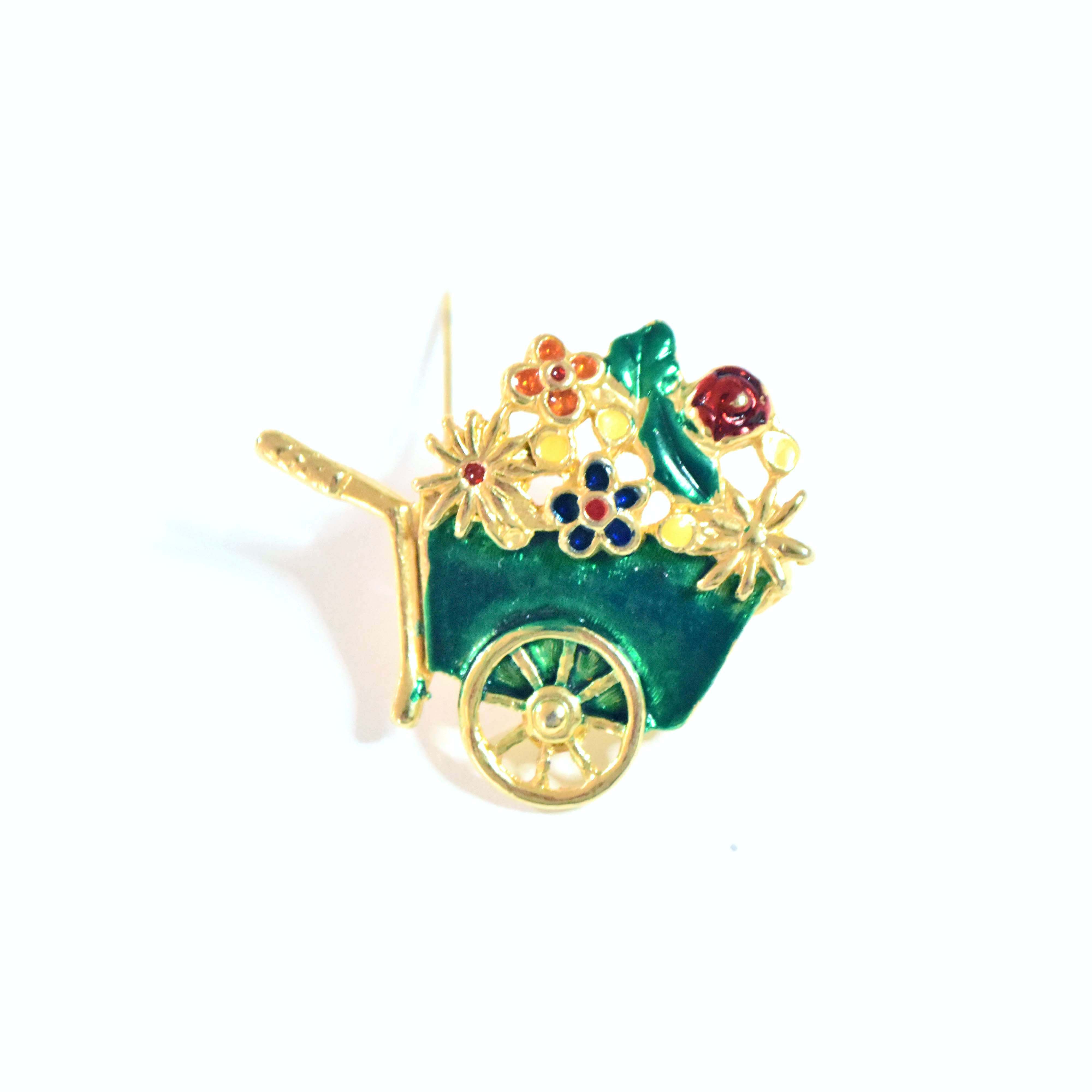 Vintage Flower Basket Brooch Pin Grailed