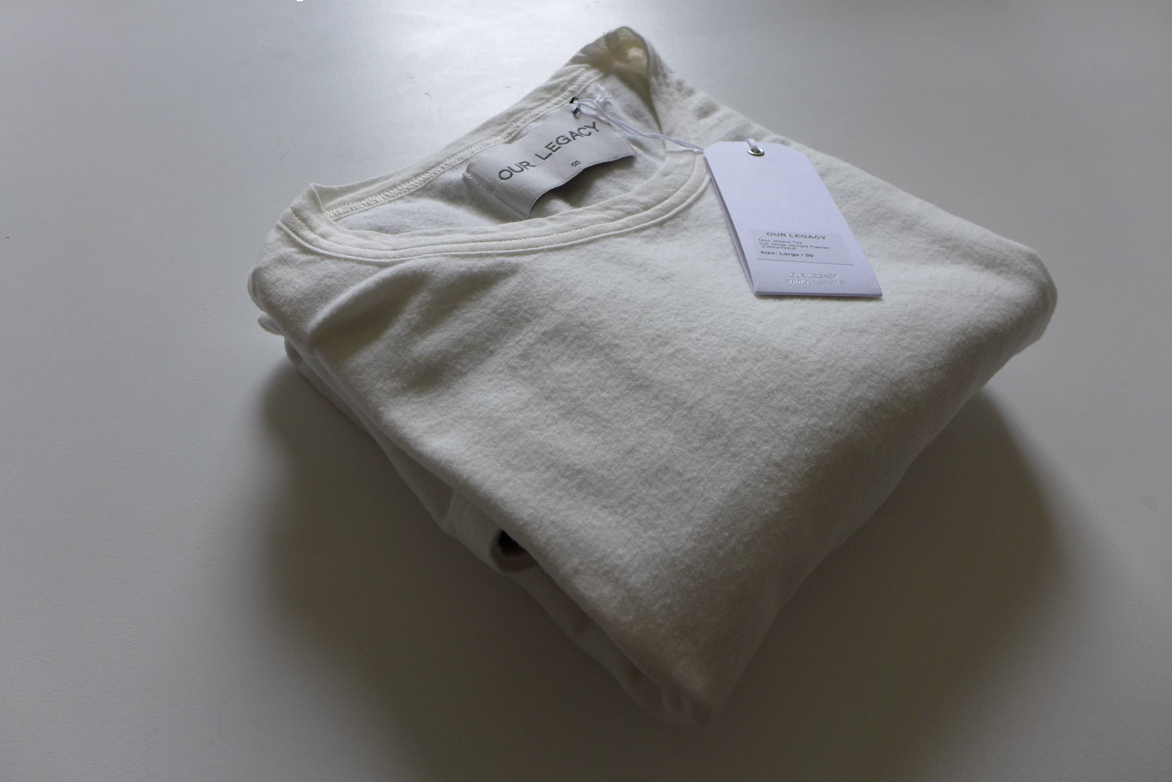 Our Legacy Our Legacy Weave Tee -- White Ultimate Flannel Size US L / EU 52-54 / 3 - 5 Thumbnail