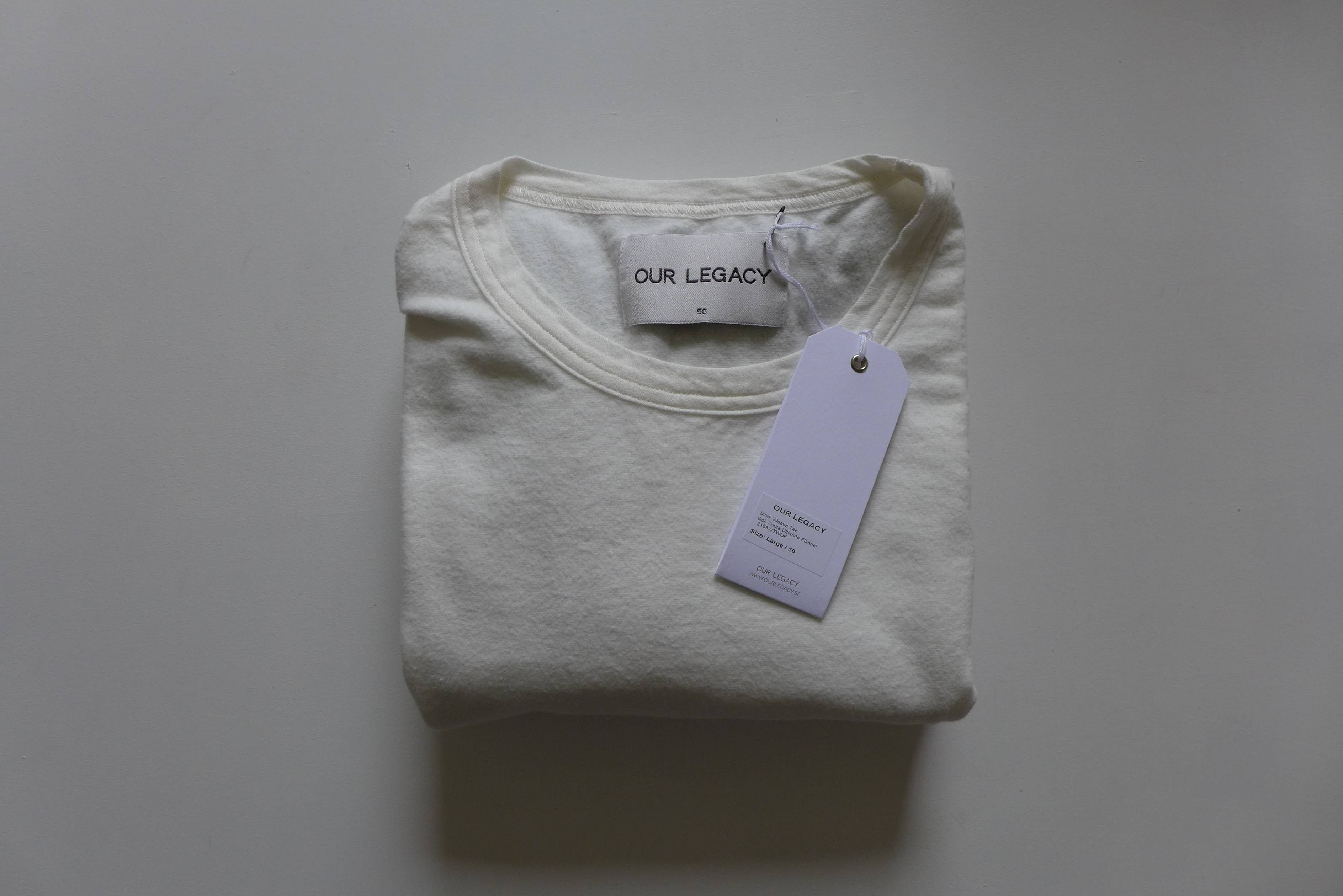 Our Legacy Our Legacy Weave Tee -- White Ultimate Flannel Size US L / EU 52-54 / 3 - 4 Thumbnail