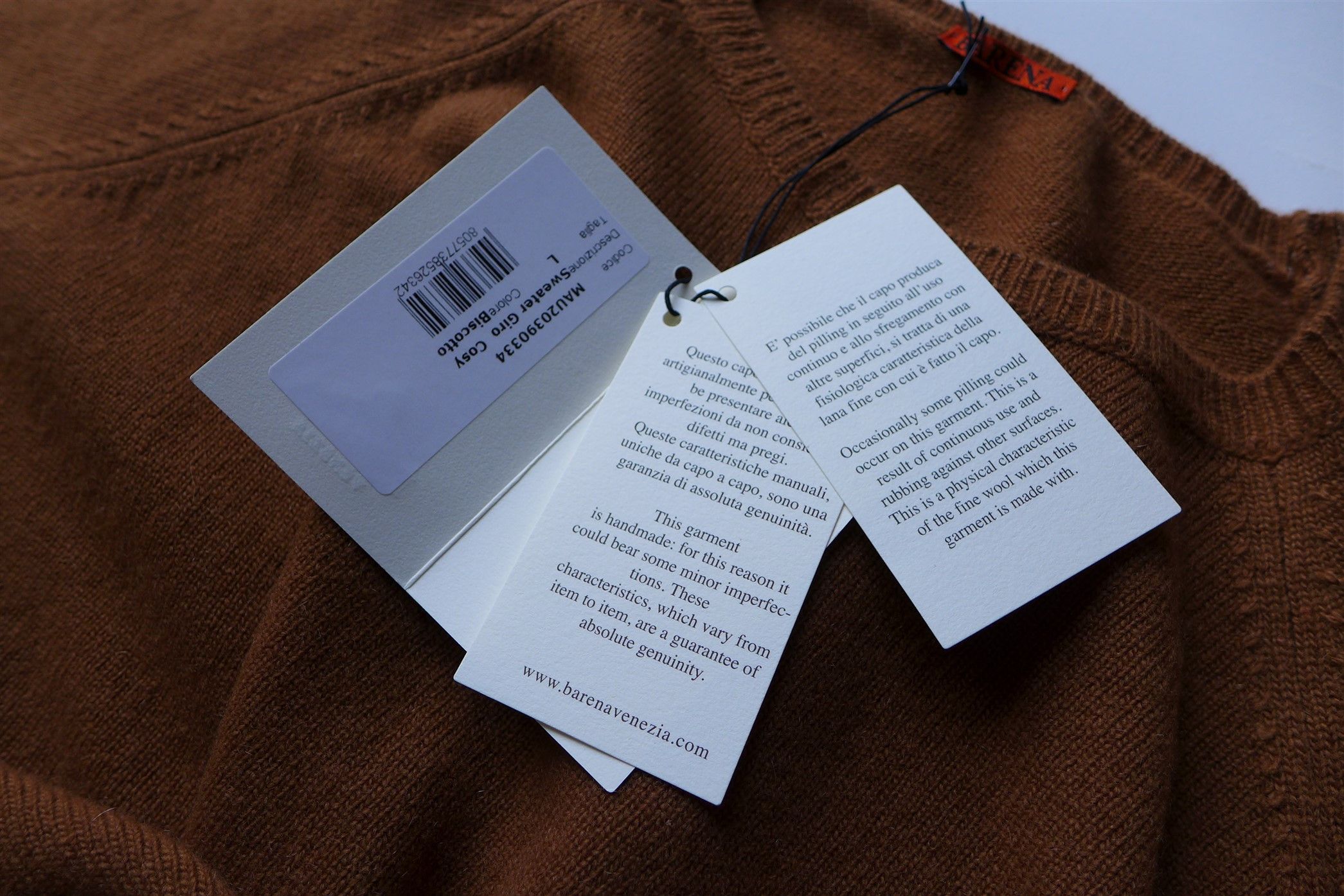 Barena Barena Giro Cosy Sweater Knit - Brown Cashmere Wool Size US L / EU 52-54 / 3 - 9 Thumbnail