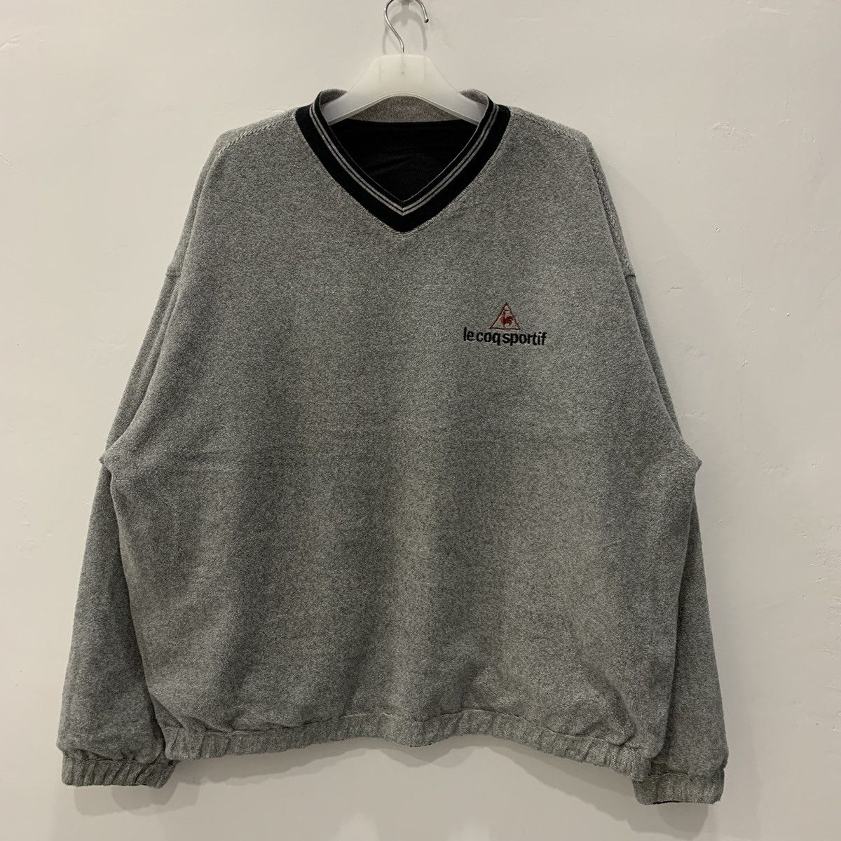 Le Coq Sportif LE COQ SPORTIF reversible sweatshirt spell out big logo.. Size US L / EU 52-54 / 3 - 9 Thumbnail