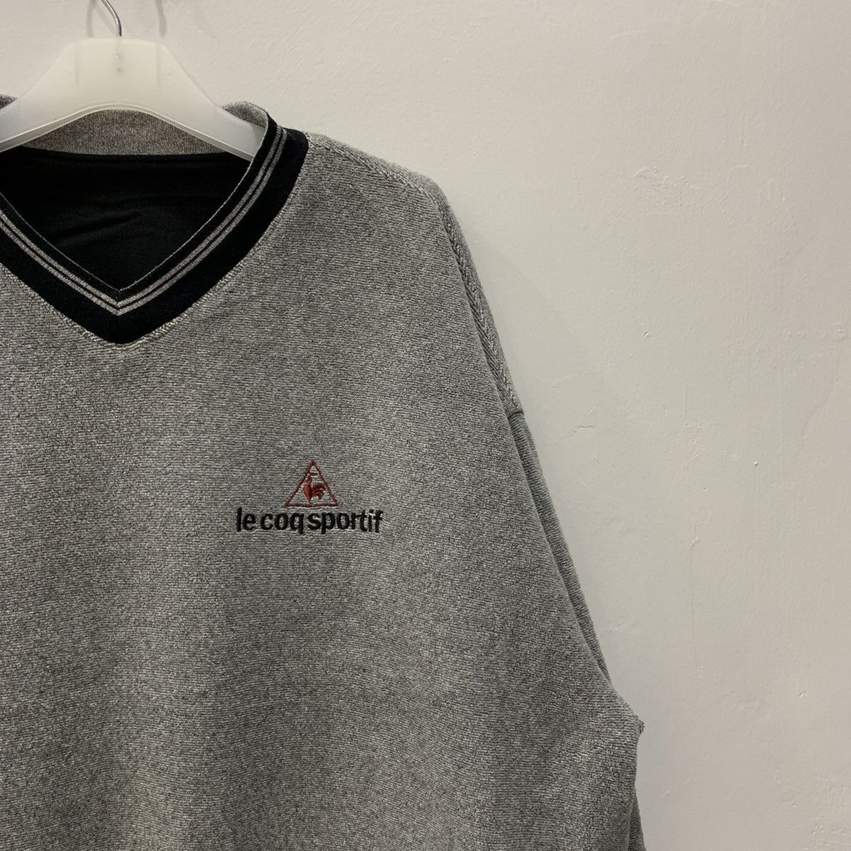 Le Coq Sportif LE COQ SPORTIF reversible sweatshirt spell out big logo.. Size US L / EU 52-54 / 3 - 11 Thumbnail