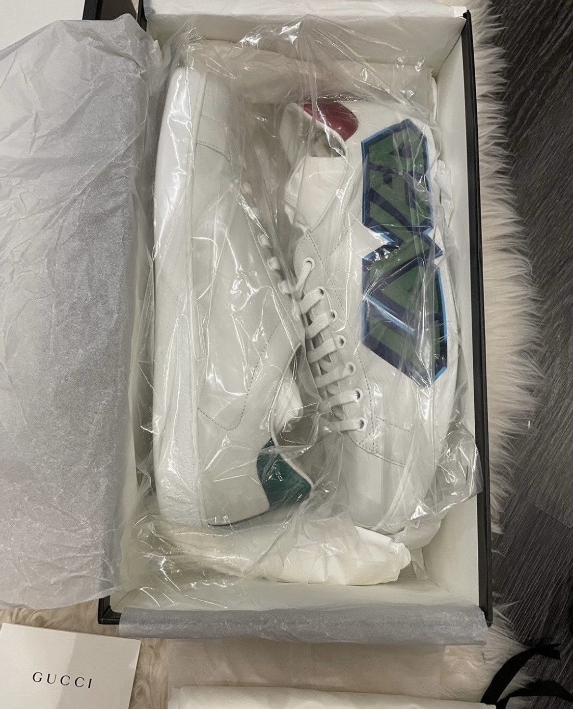 Gucci Super Runway Limited Edition LOVED ACE Leather Sneakers New Size US 10.5 / EU 43-44 - 11 Thumbnail