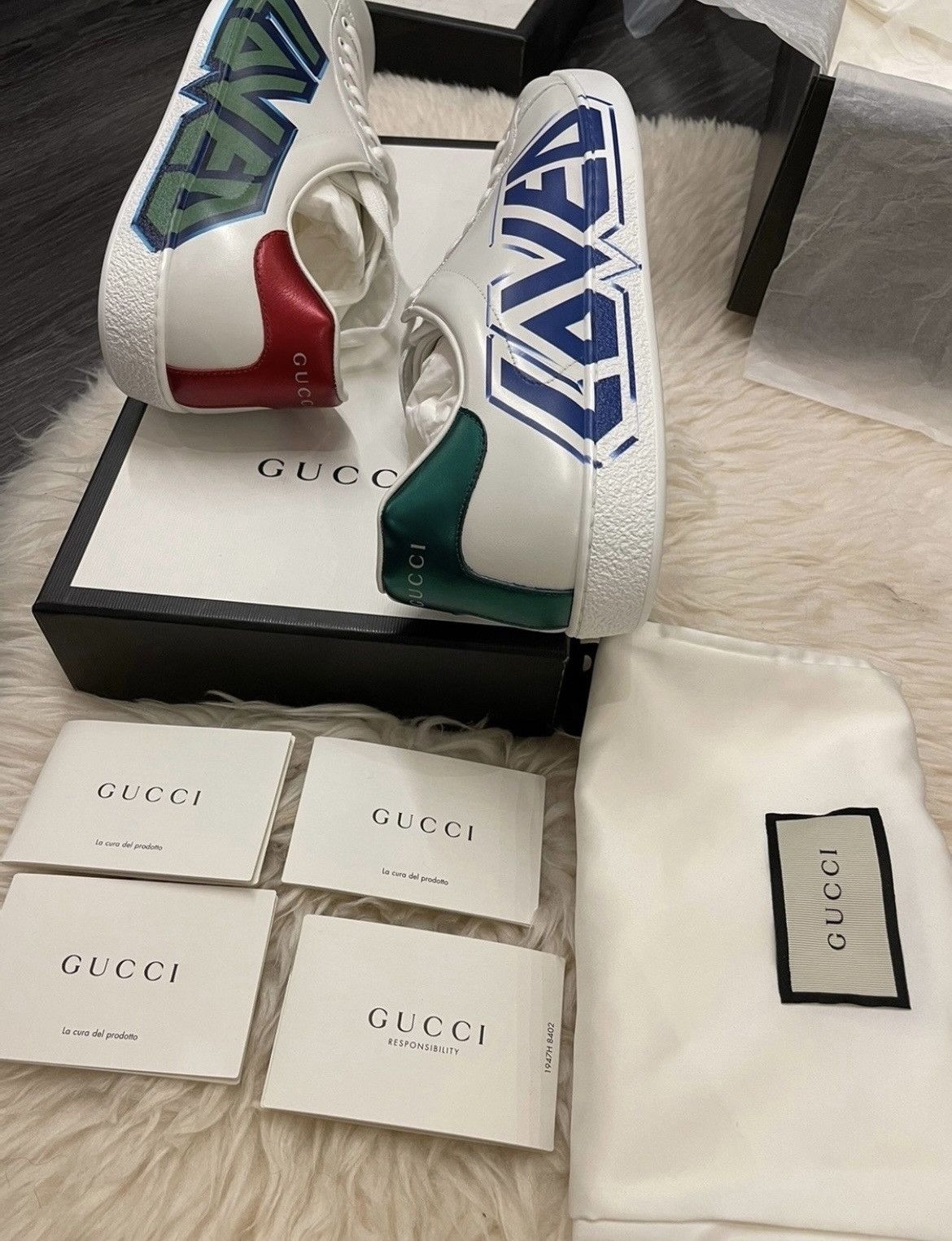 Gucci Super Runway Limited Edition Leather ACE Sneakers Brand New Size US 11 / EU 44 - 6 Thumbnail
