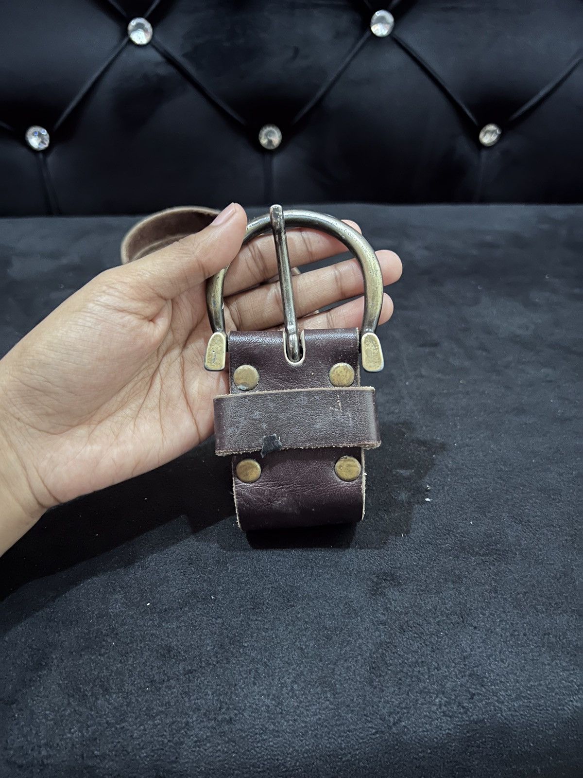 Leather Unbrand Leather Buckle Belt Size ONE SIZE - 4 Thumbnail