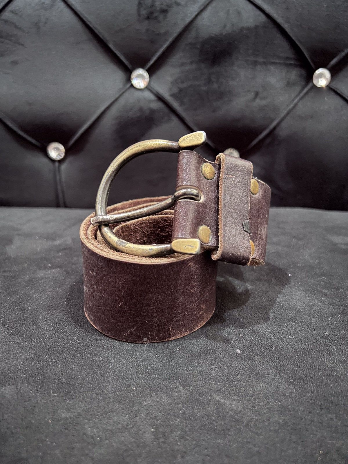 Leather Unbrand Leather Buckle Belt Size ONE SIZE - 3 Thumbnail