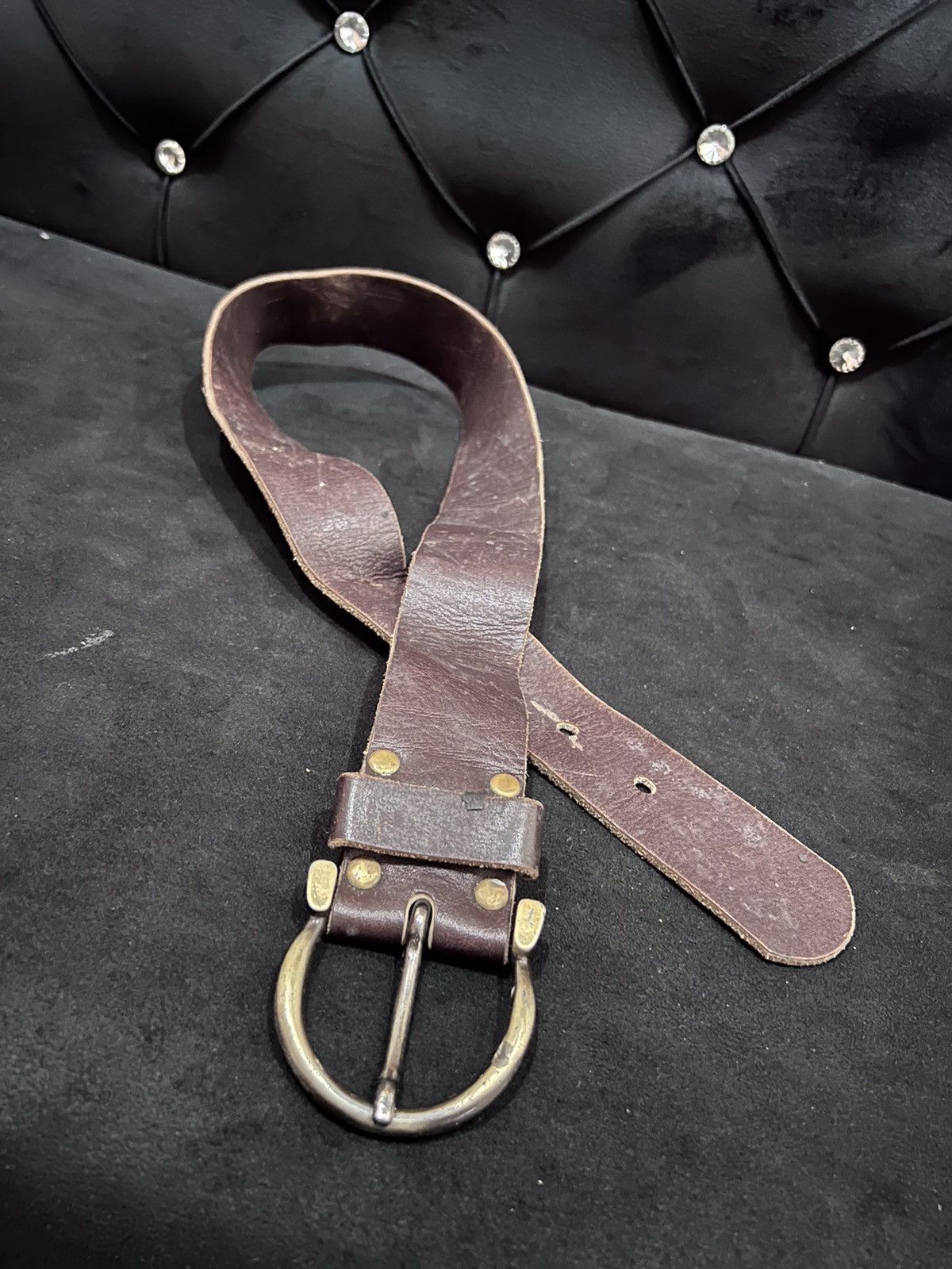 Leather Unbrand Leather Buckle Belt Size ONE SIZE - 6 Thumbnail