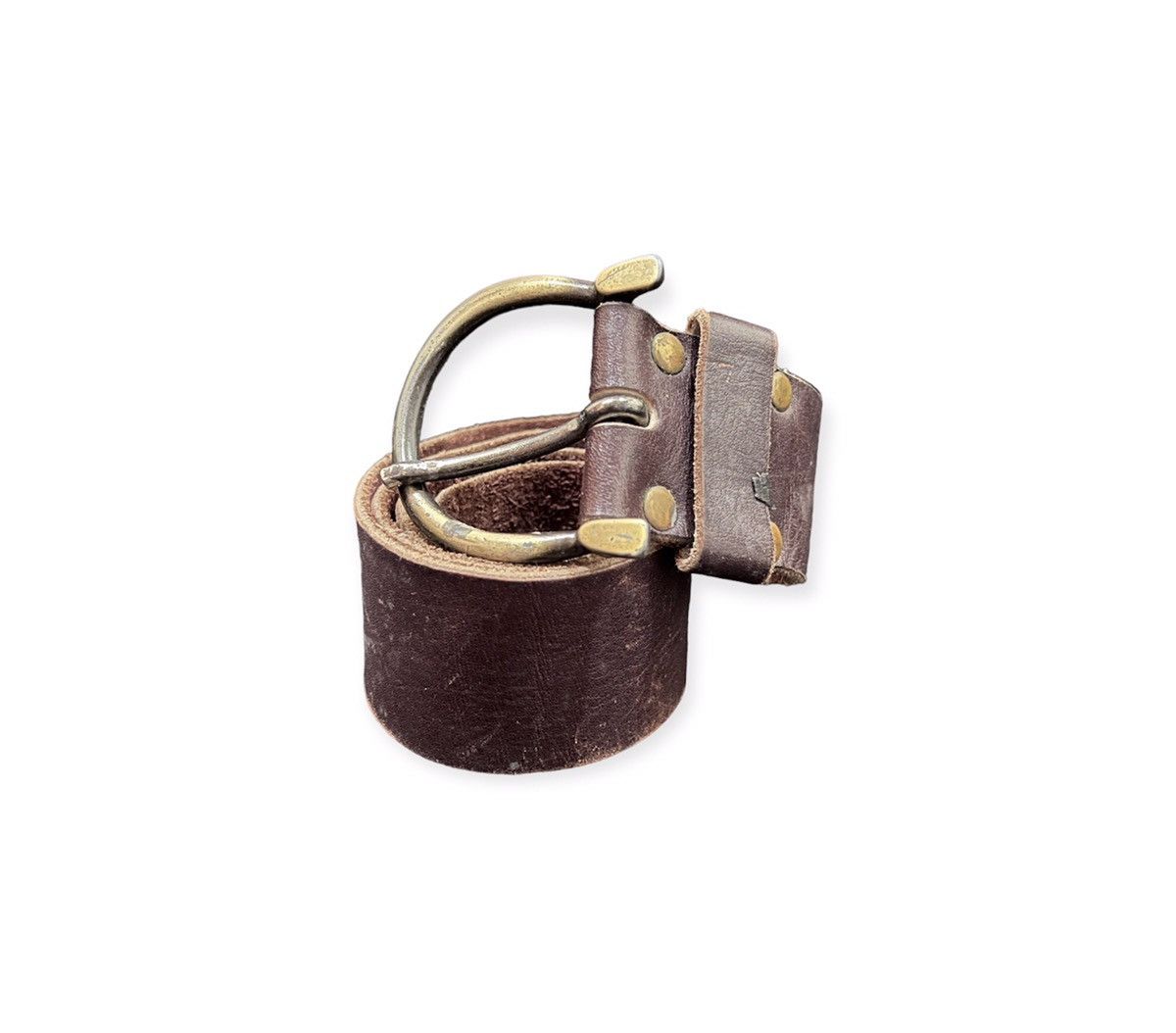 image of Unbrand Leather Buckle Belt, Men's