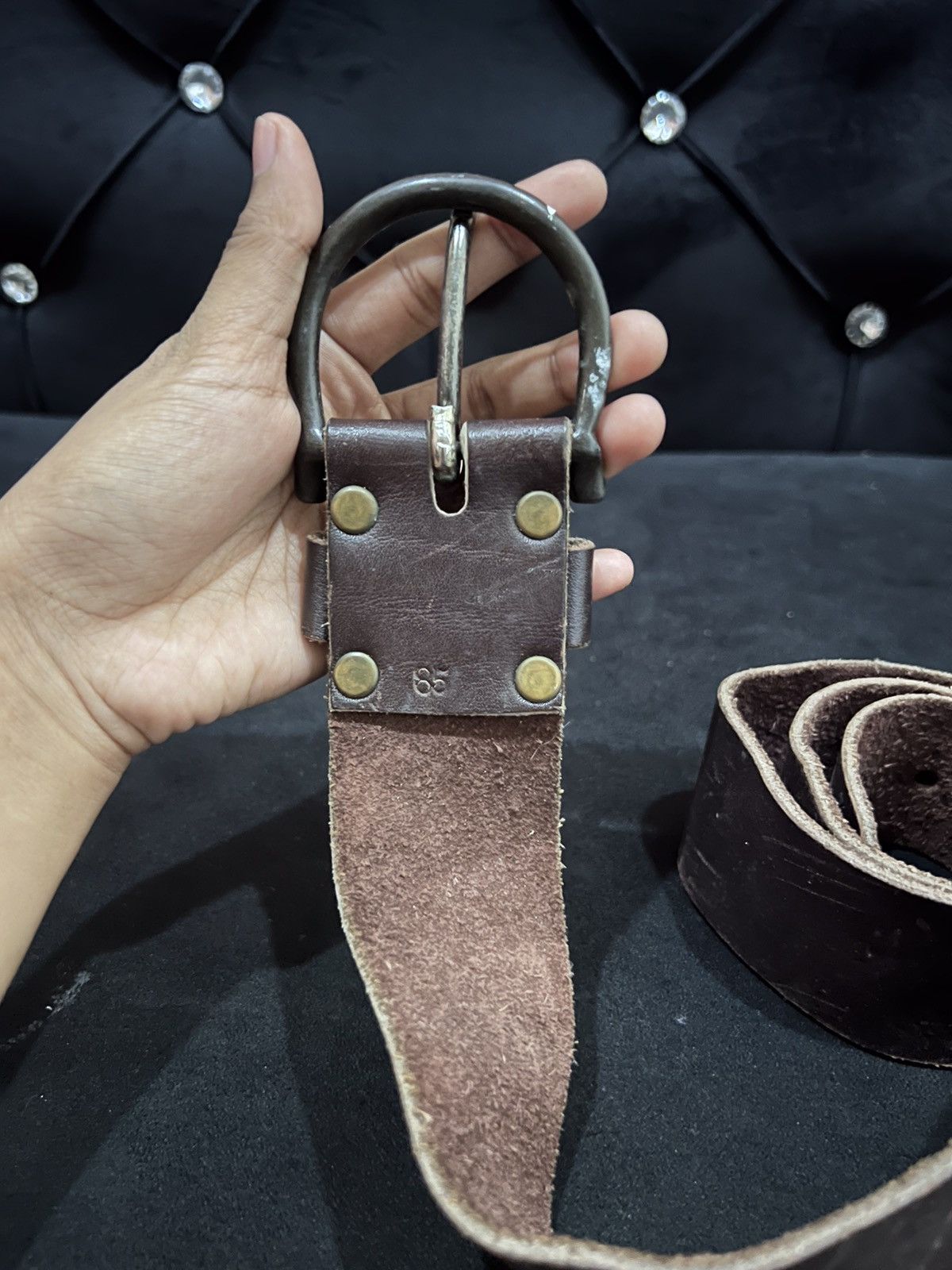 Leather Unbrand Leather Buckle Belt Size ONE SIZE - 5 Thumbnail