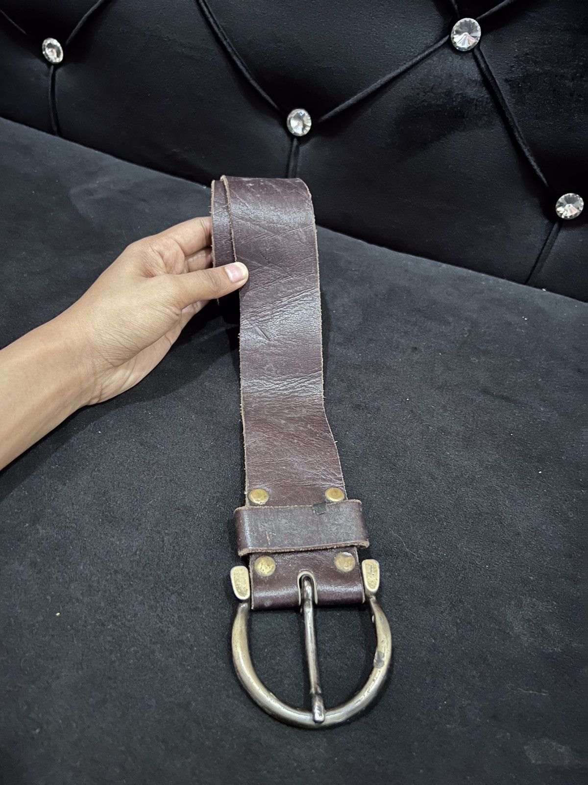 Leather Unbrand Leather Buckle Belt Size ONE SIZE - 2 Thumbnail