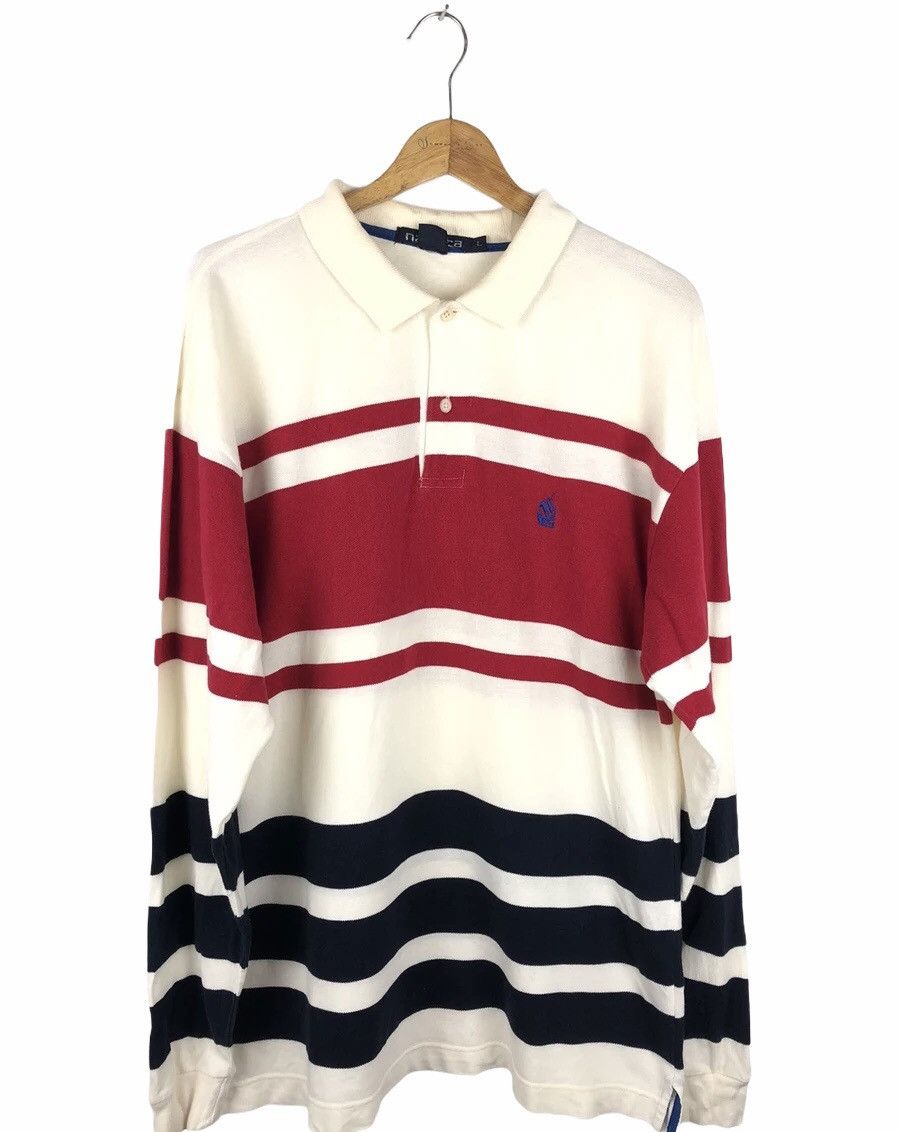 Nautica Vintage Nautica Navigation Long Sleeve Polo Shirt Size US L / EU 52-54 / 3 - 2 Thumbnail