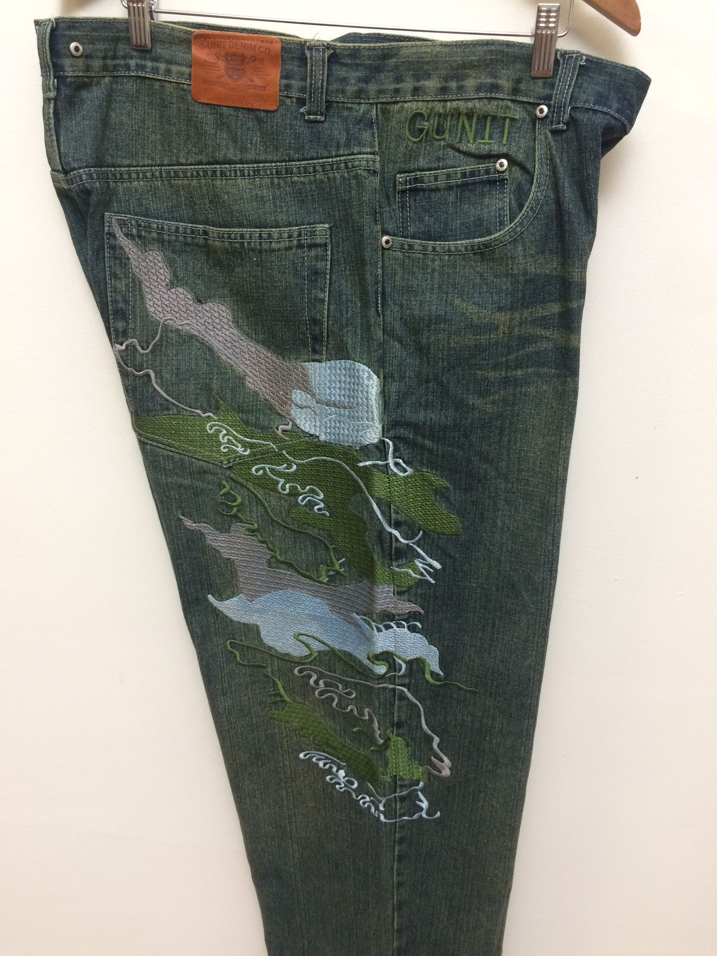 G-Unit × Vintage Vintage G-Unit Embroidered “Tattoo” Baggy Jeans Size US 38 / EU 54 - 13 Thumbnail