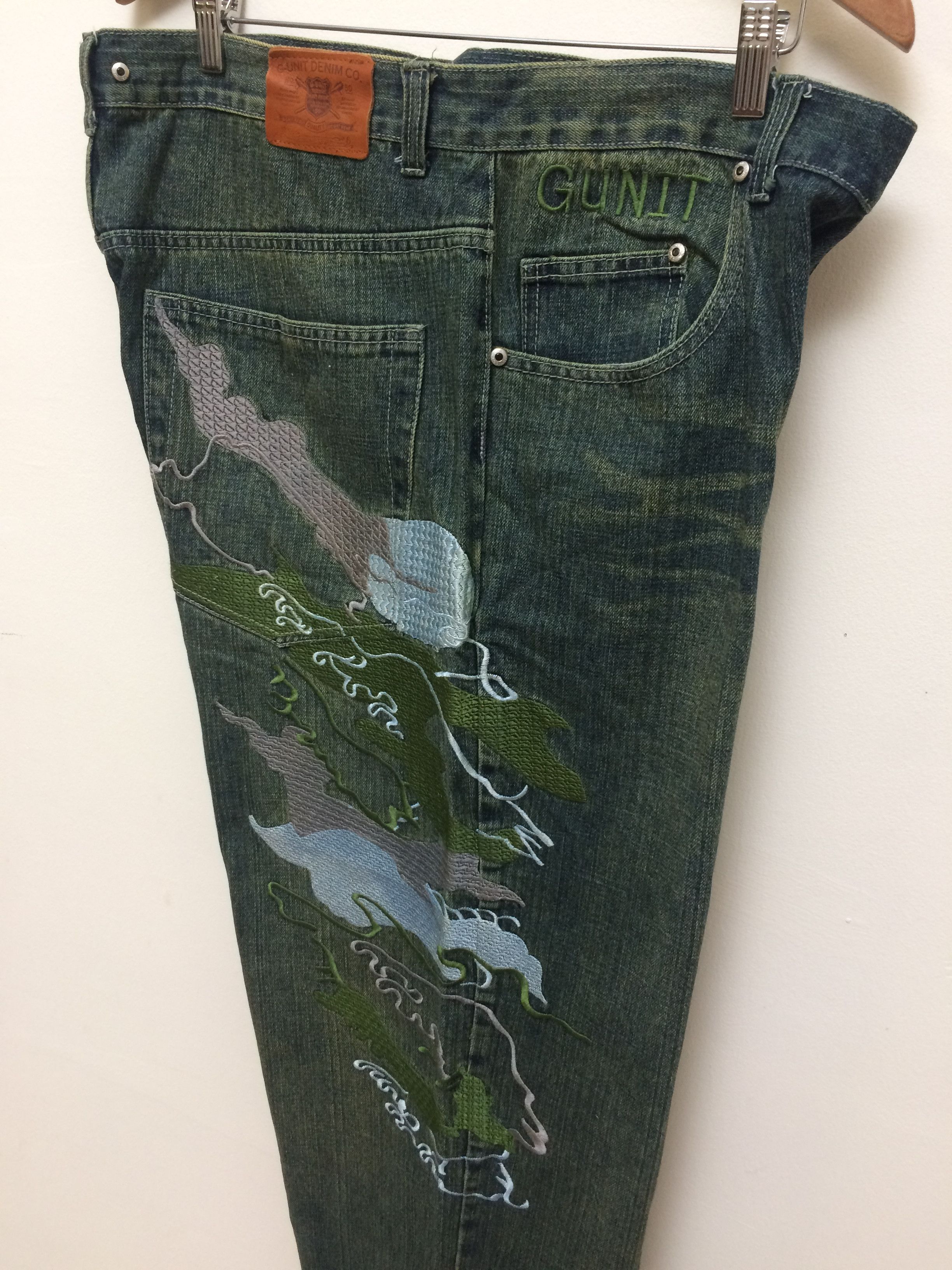 G-Unit × Vintage Vintage G-Unit Embroidered “Tattoo” Baggy Jeans Size US 38 / EU 54 - 14 Thumbnail