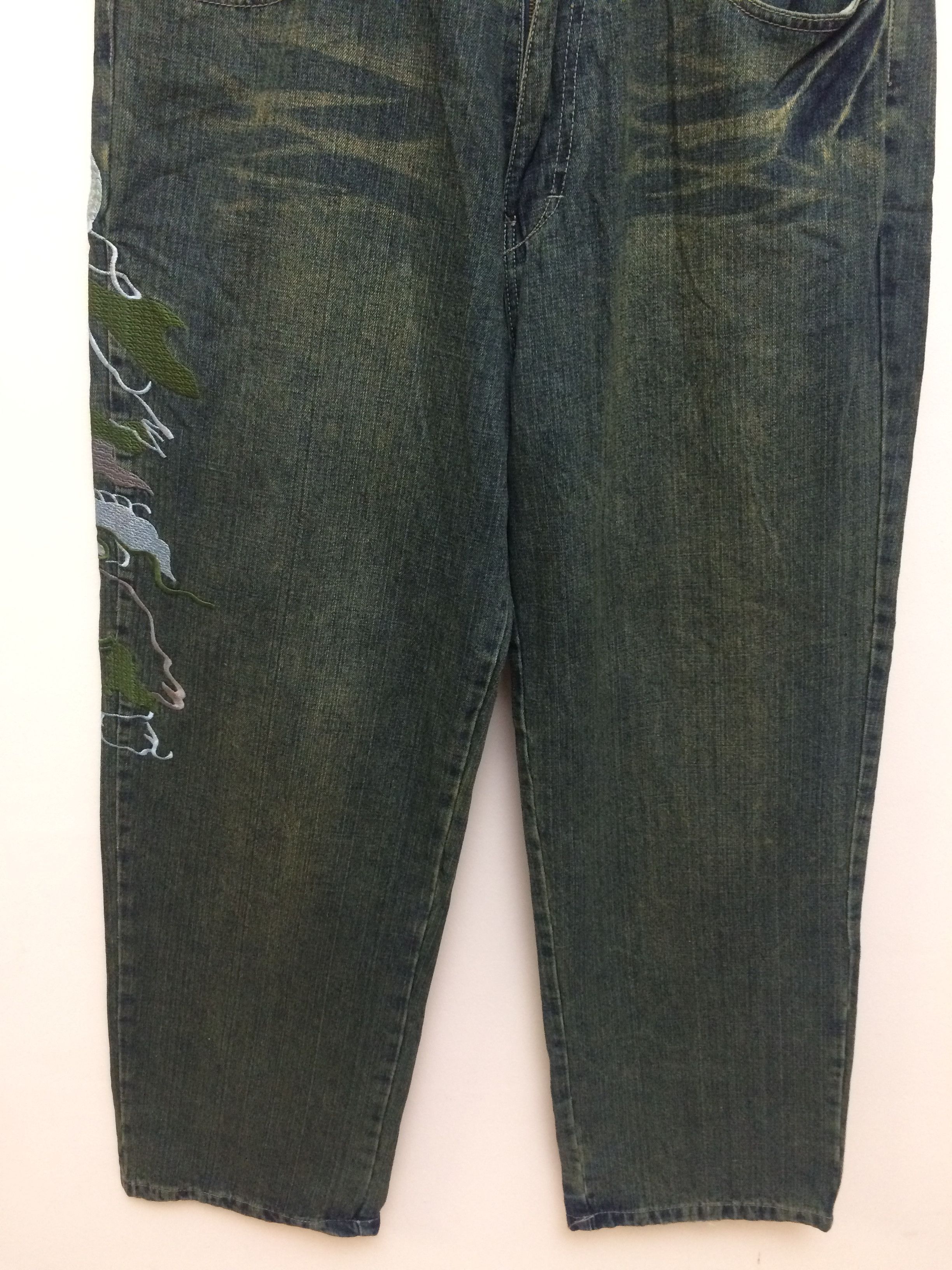 G-Unit × Vintage Vintage G-Unit Embroidered “Tattoo” Baggy Jeans Size US 38 / EU 54 - 5 Thumbnail