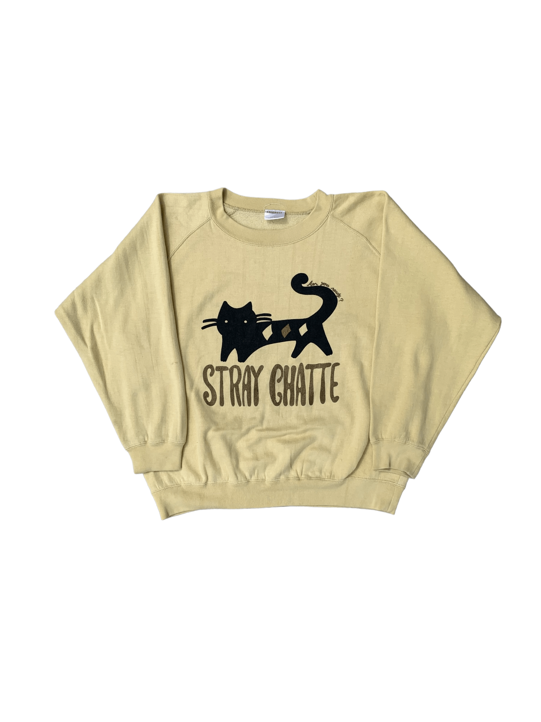 Vintage Vintage Stray Chatte Cat Logo Sweatshirt Raglan Unisex Size S / US 4 / IT 40 - 1 Thumbnail