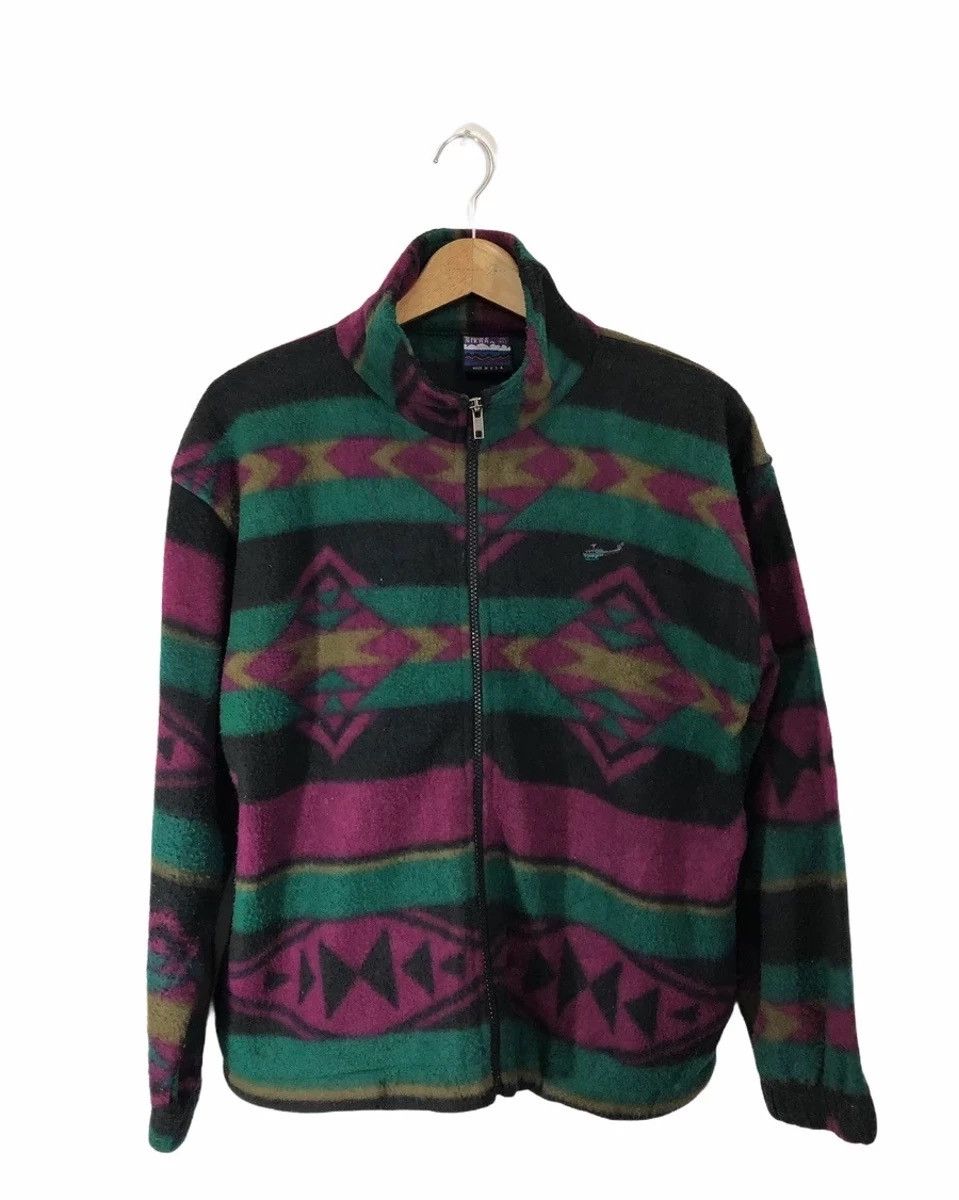 Vintage White Sierra Native Motive Fleece Jacket Size US L / EU 52-54 / 3 - 1 Thumbnail