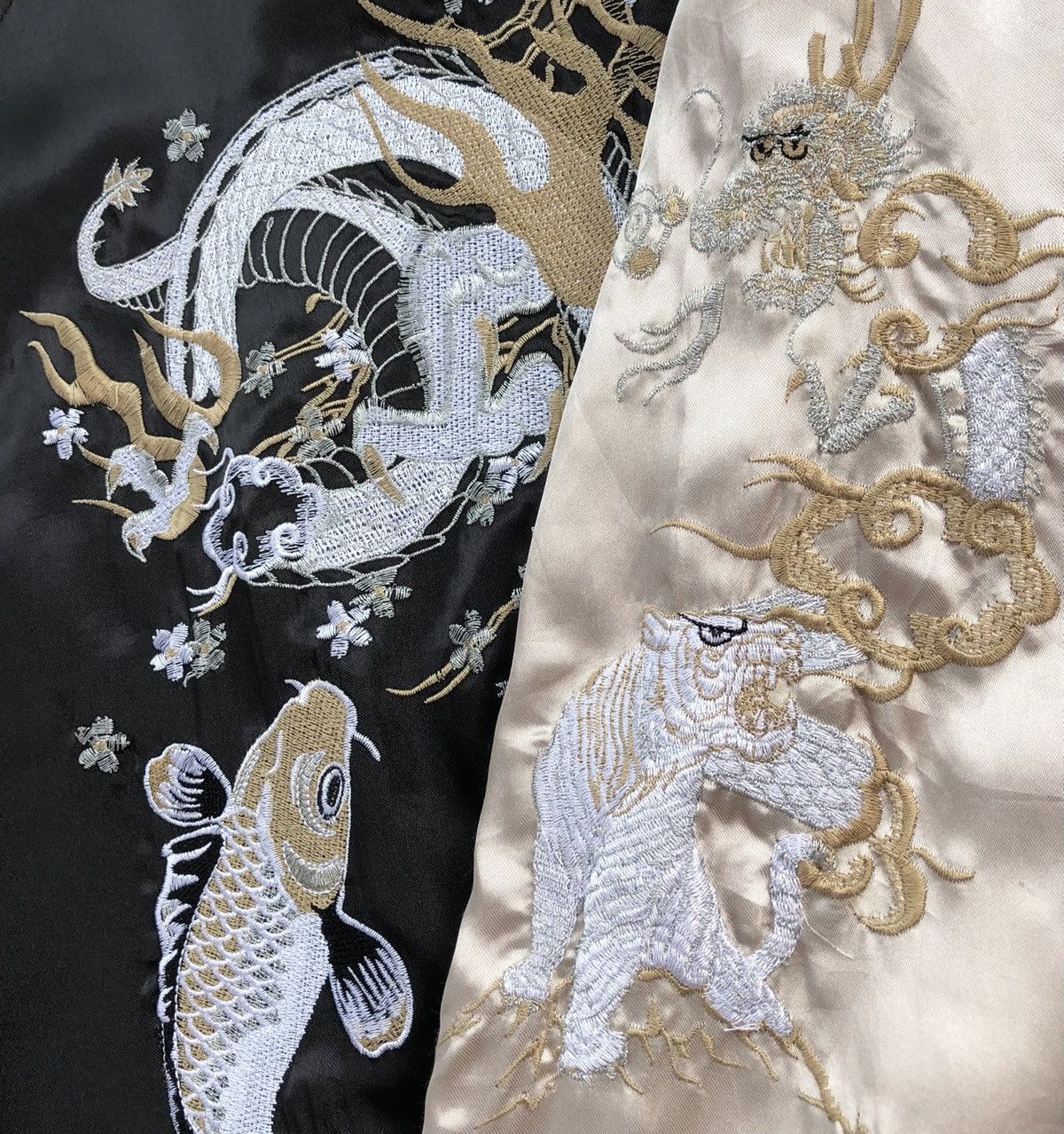 Japanese Brand Japanese Traditional Dragon and Koi Sukajan Bomber Jacket Size US M / EU 48-50 / 2 - 13 Thumbnail