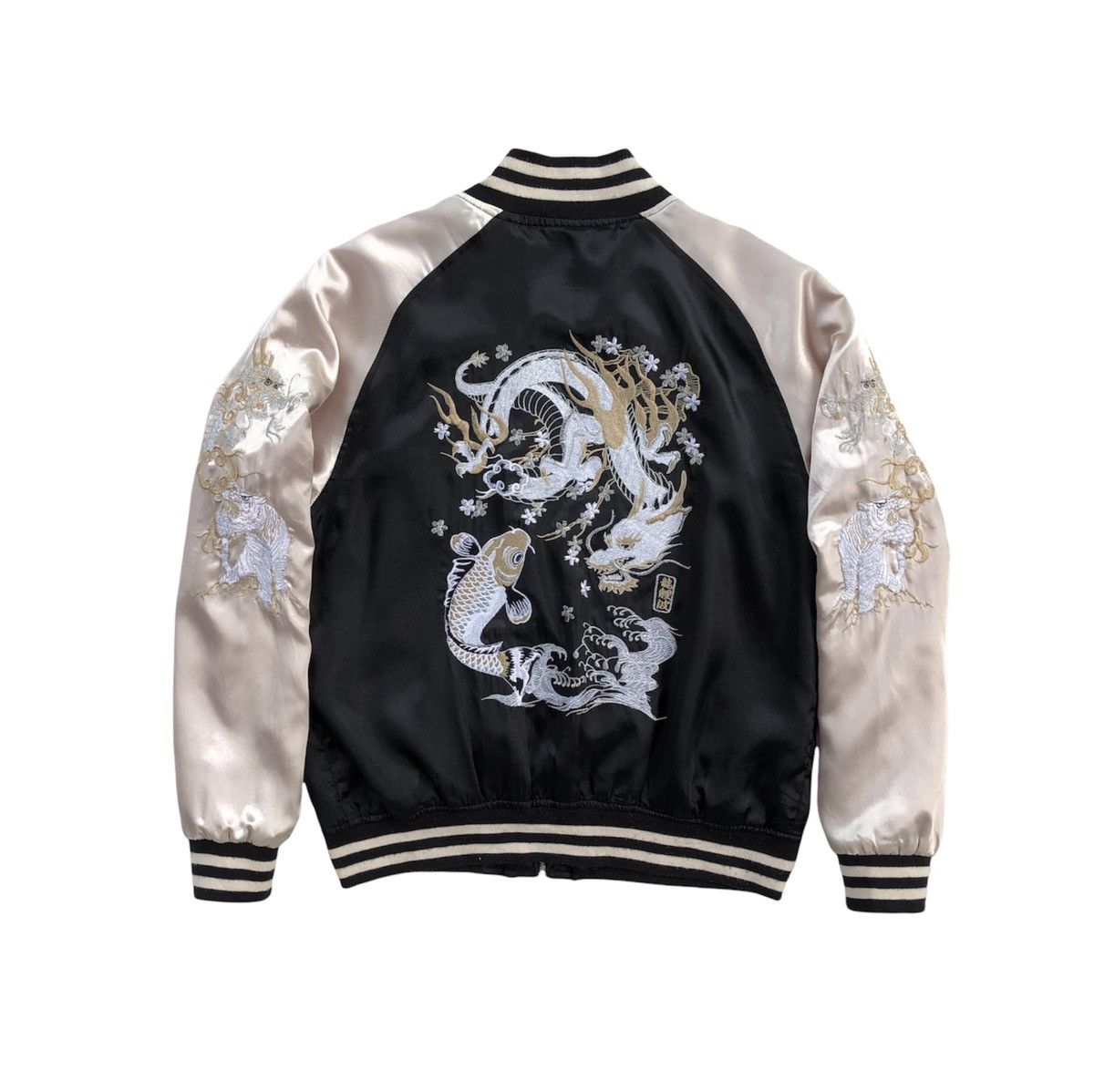 Japanese Brand Japanese Traditional Dragon and Koi Sukajan Bomber Jacket Size US M / EU 48-50 / 2 - 8 Thumbnail