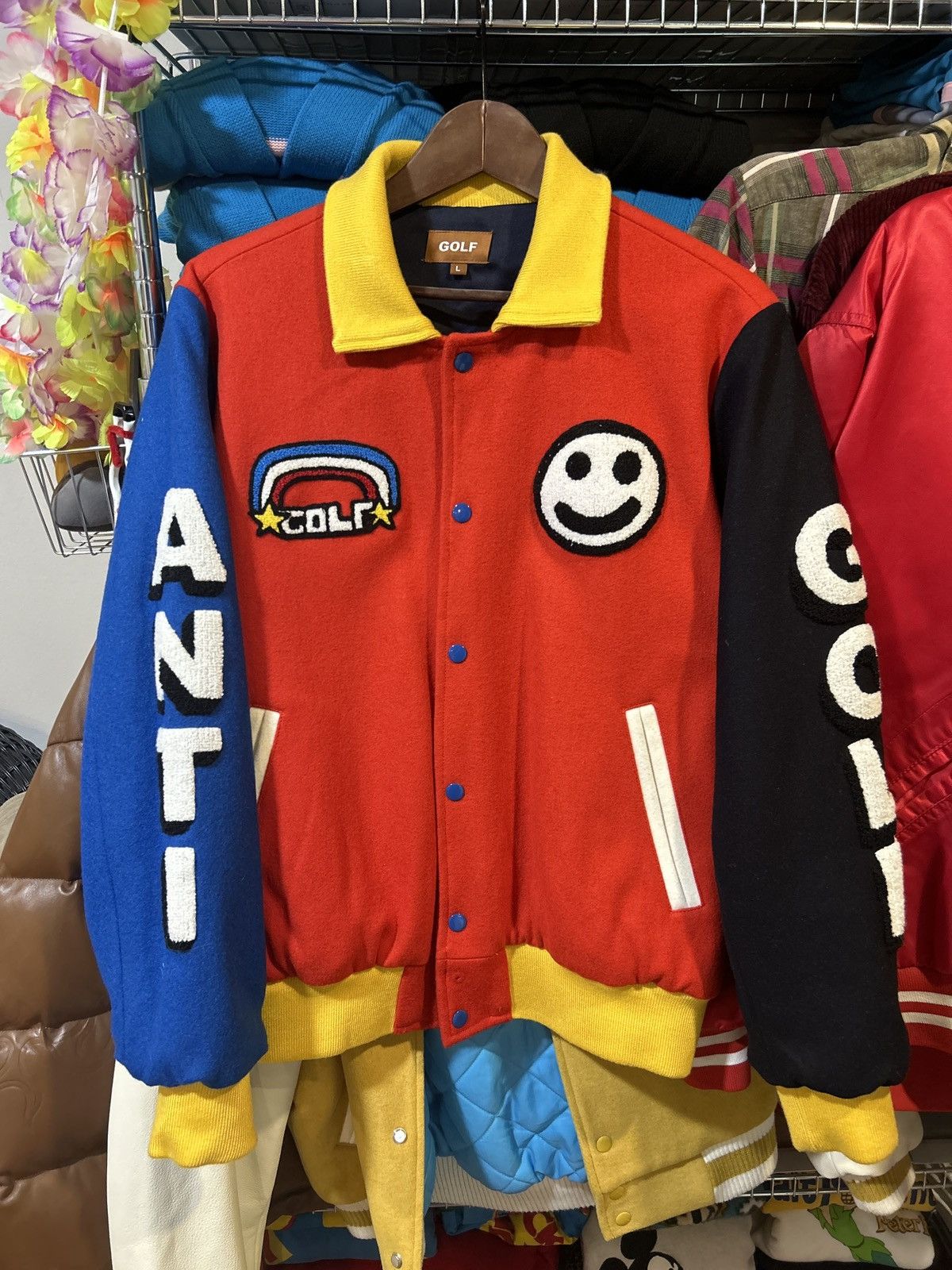 GOLF WANG/PRIMARY ワッペン スタジャン ジャケット