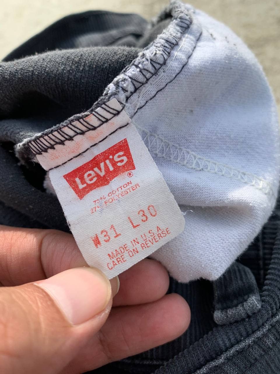 Levi's Levis 519 Vintage Thrashed Faded Black Corduroy Pants Size US 29 - 4 Thumbnail