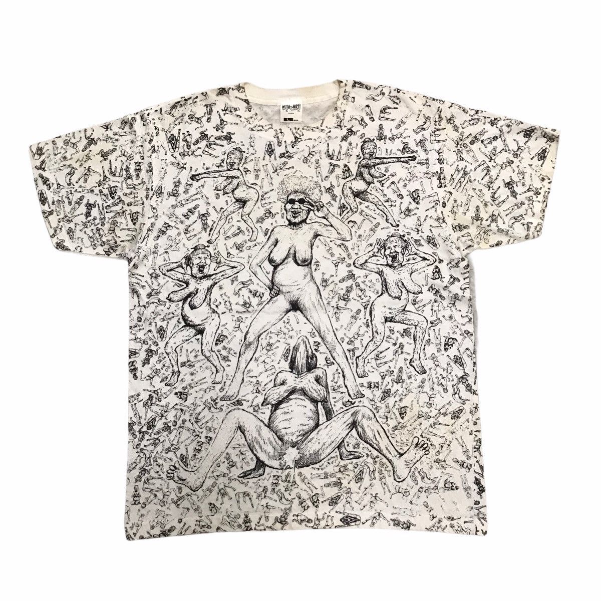 Vintage Vintage Fullprint Sexy T Shirt Size US L / EU 52-54 / 3 - 1 Thumbnail